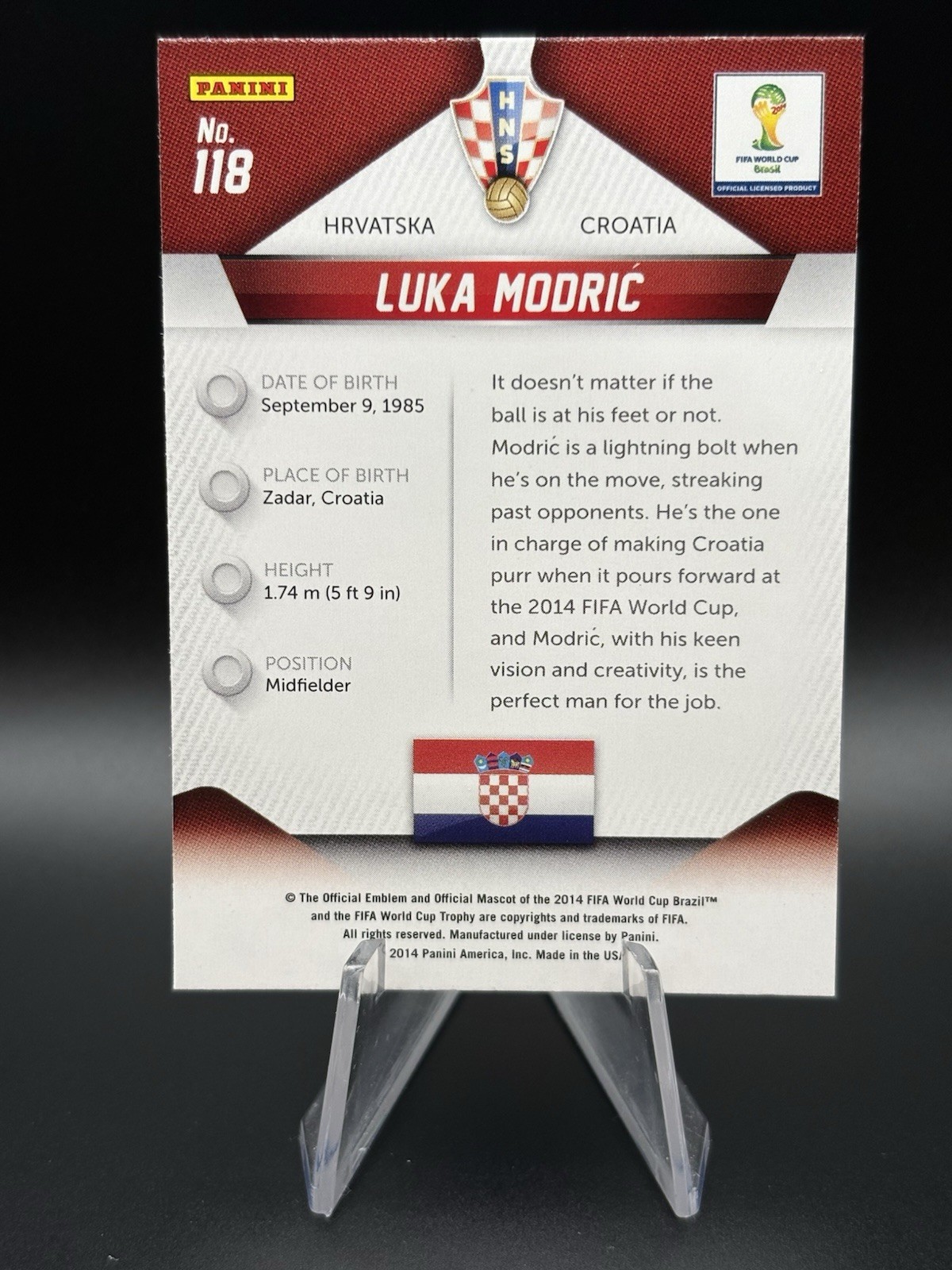 2014 Panini Prizm World Cup – Luka Modric #118