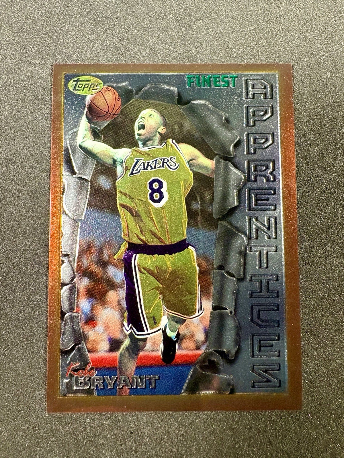 1996 Topps Finest KOBE BRYANT Common Bronze Rookie Card RC #74 LA LAKERS