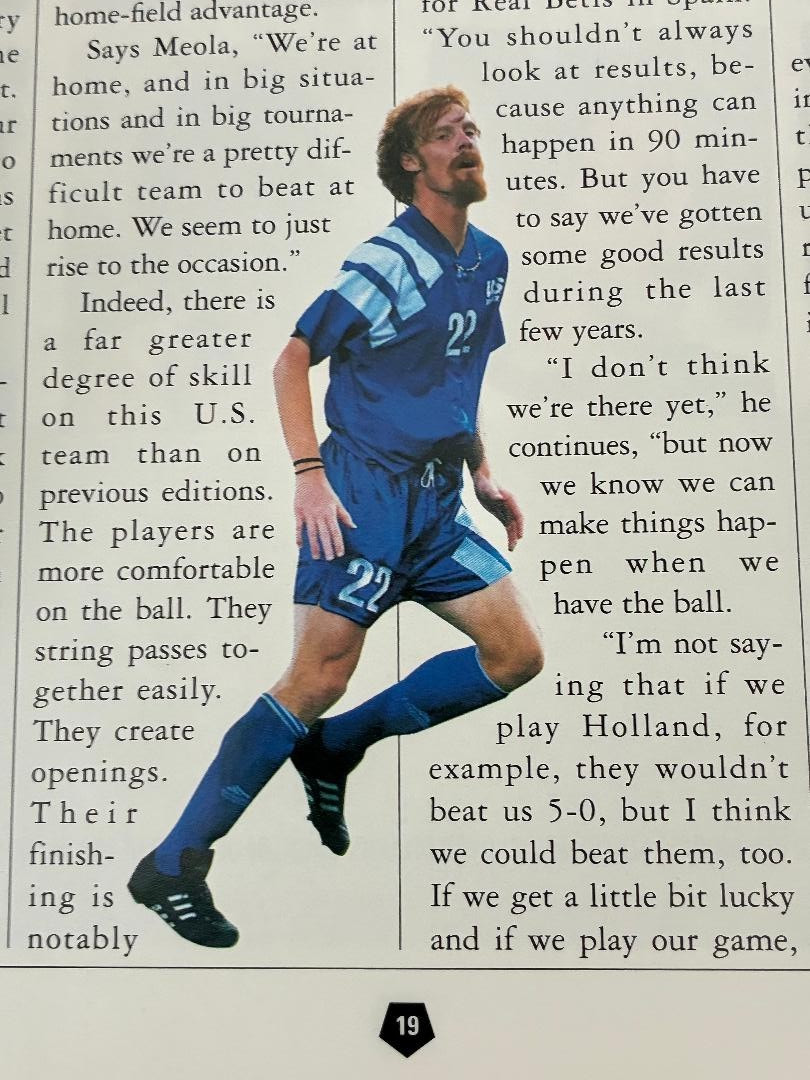 ALEXI LALAS World Cup USA 1994 Official Program Autographed #22 Signed Soccer 94