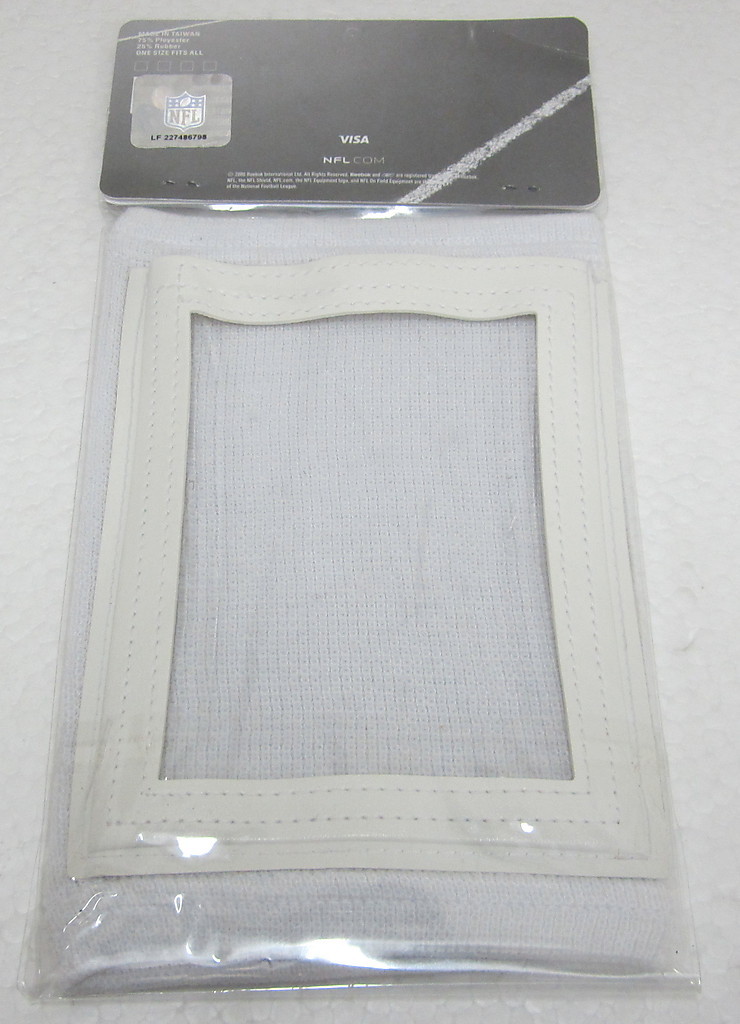 NFL Equipment Onfield White One Size Fits All Wrist Coach By Reebok