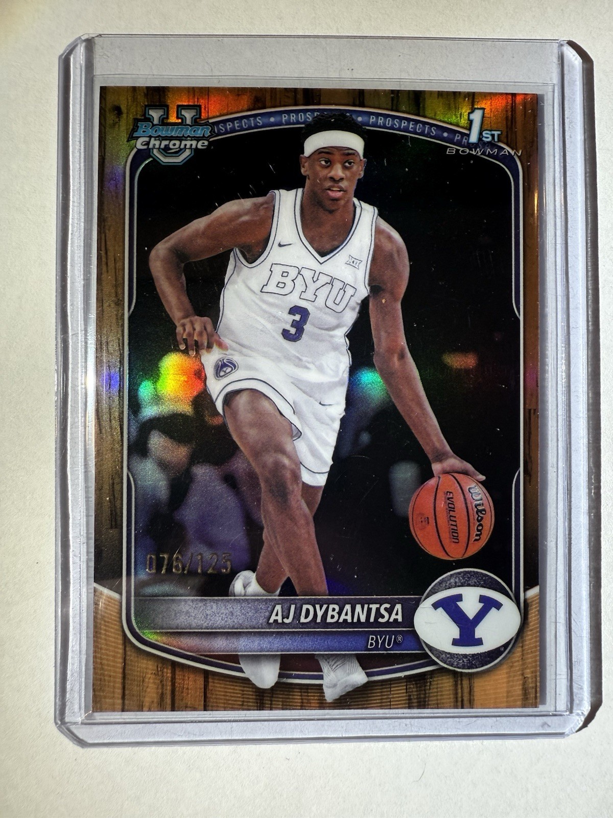 2025-26 Bowman Chrome 1st – AJ Dybantsa Floorboard Refractor /125 1st round