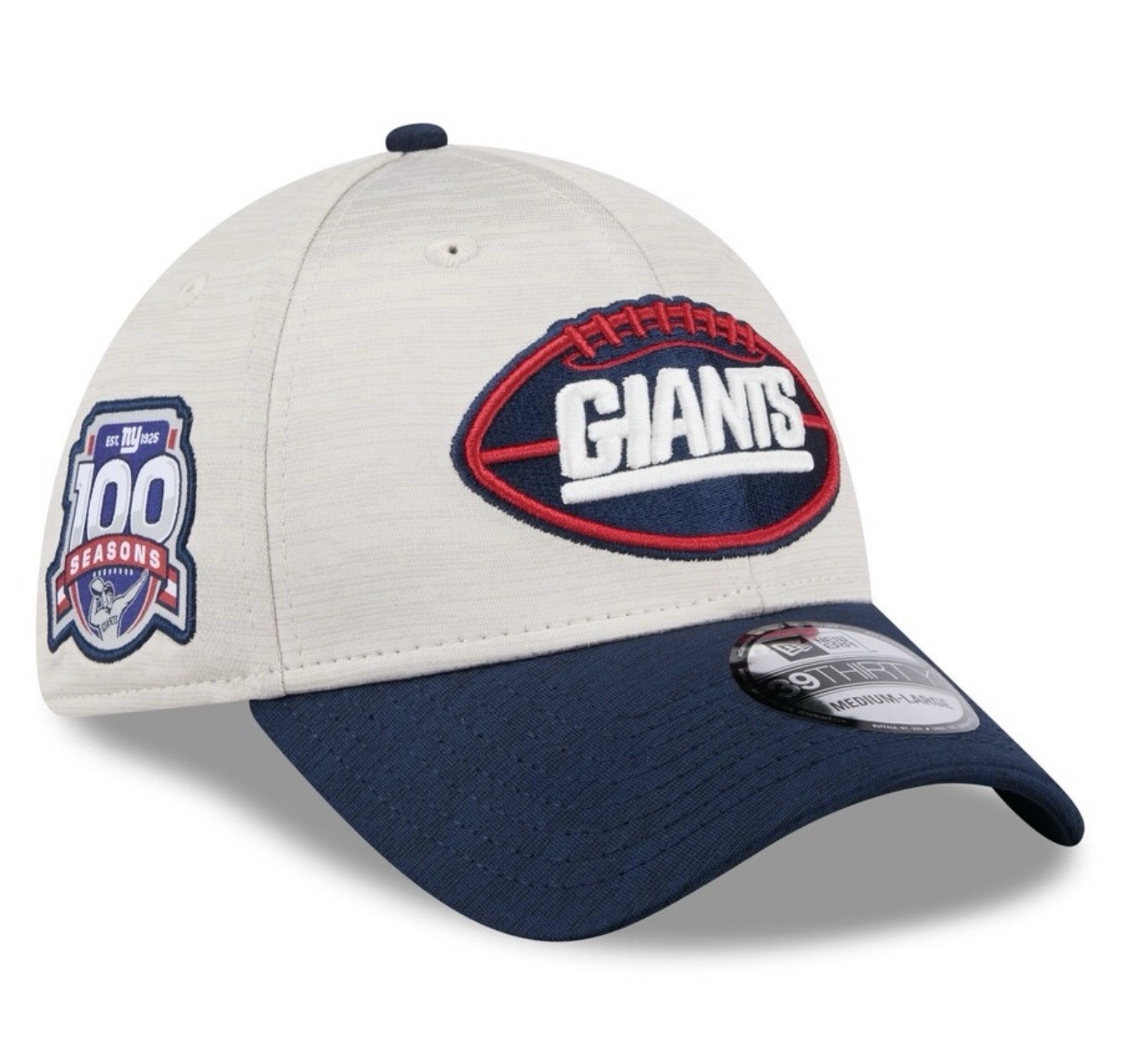 New Era New York Giants Sideline 100 Seasons Historic Stone/Navy 39THIRTY, M/L