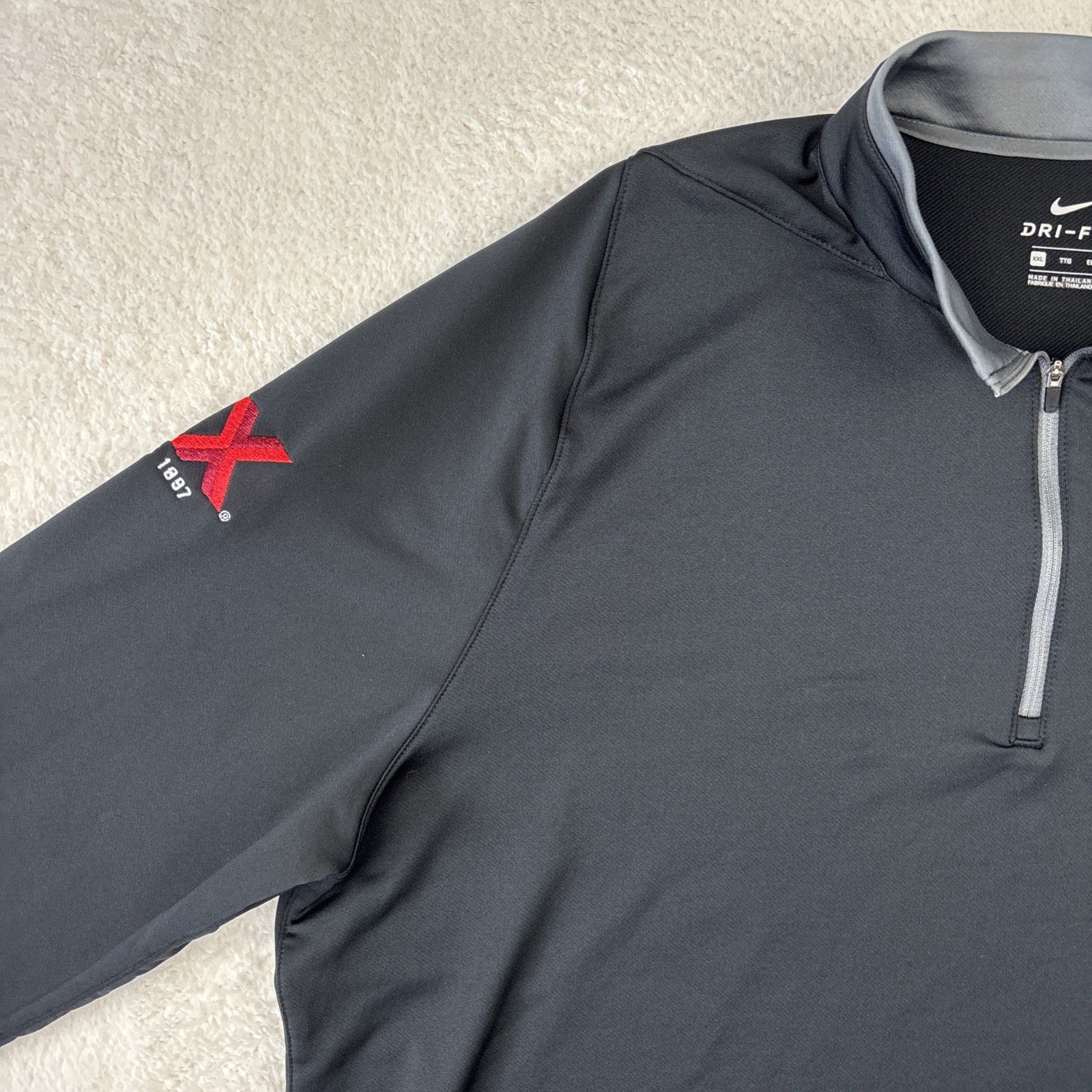 GEORGIA BULLDOGS x NIKE Mens 1/4 Zip 2XL Black Dri-FIT Performance Pullover UGA