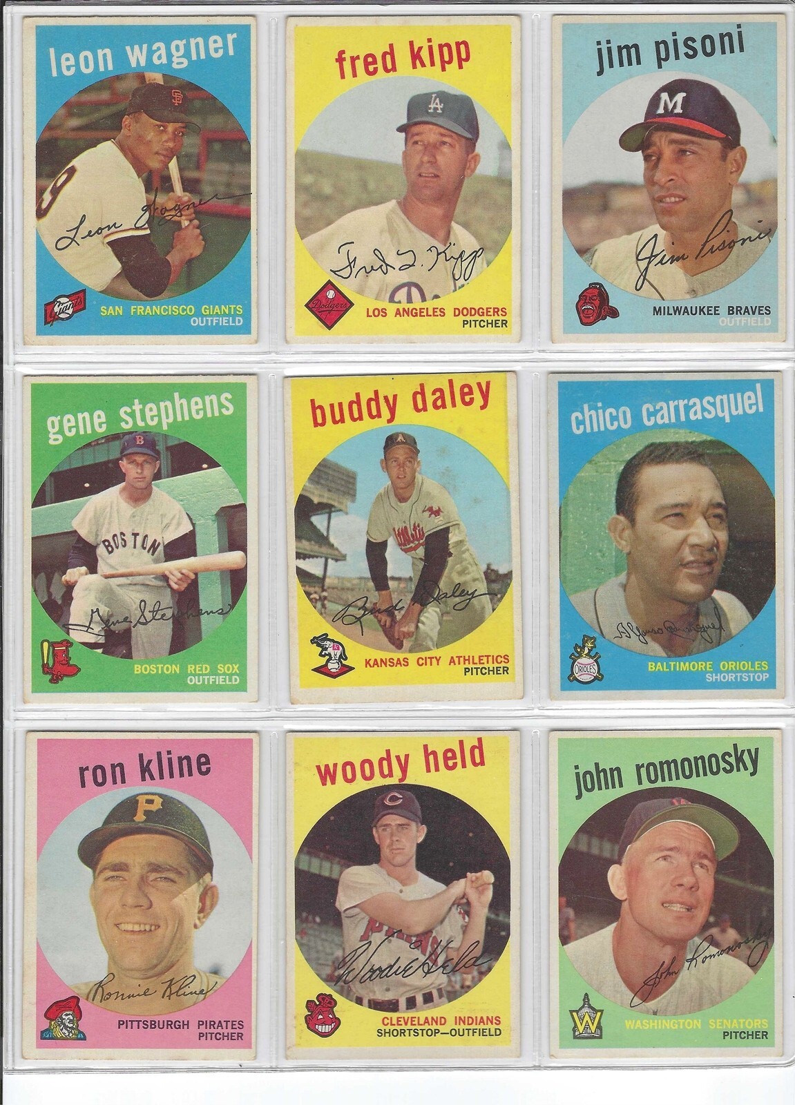 1959 TOPPS BASEBALL CARD SINGLES (205-323) $1.50+ w/ discount