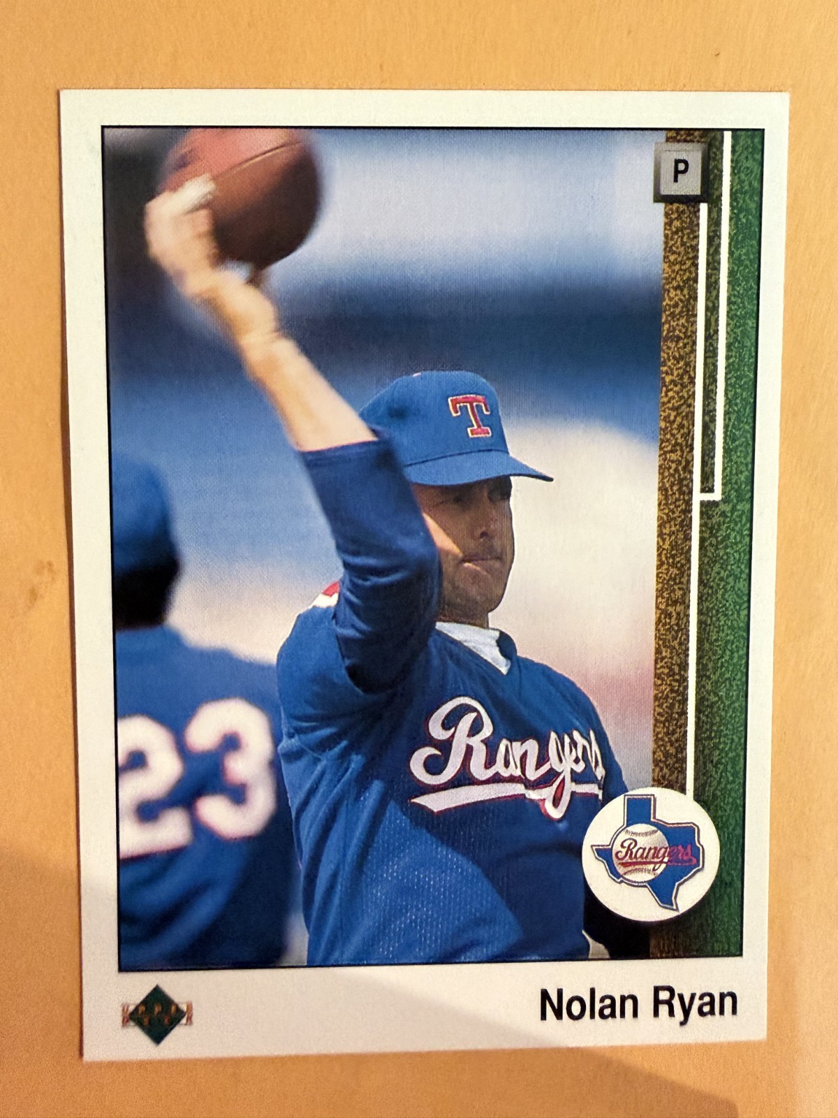1989 Upper Deck Nolan Ryan #774 Football Throw Card Rangers HOF NM