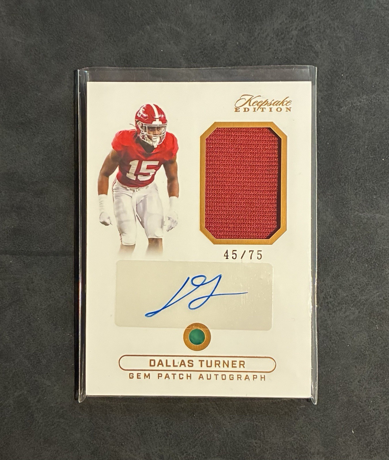 2024 Keepsake – Gem Patch Autographs Dallas Turner /75 #59