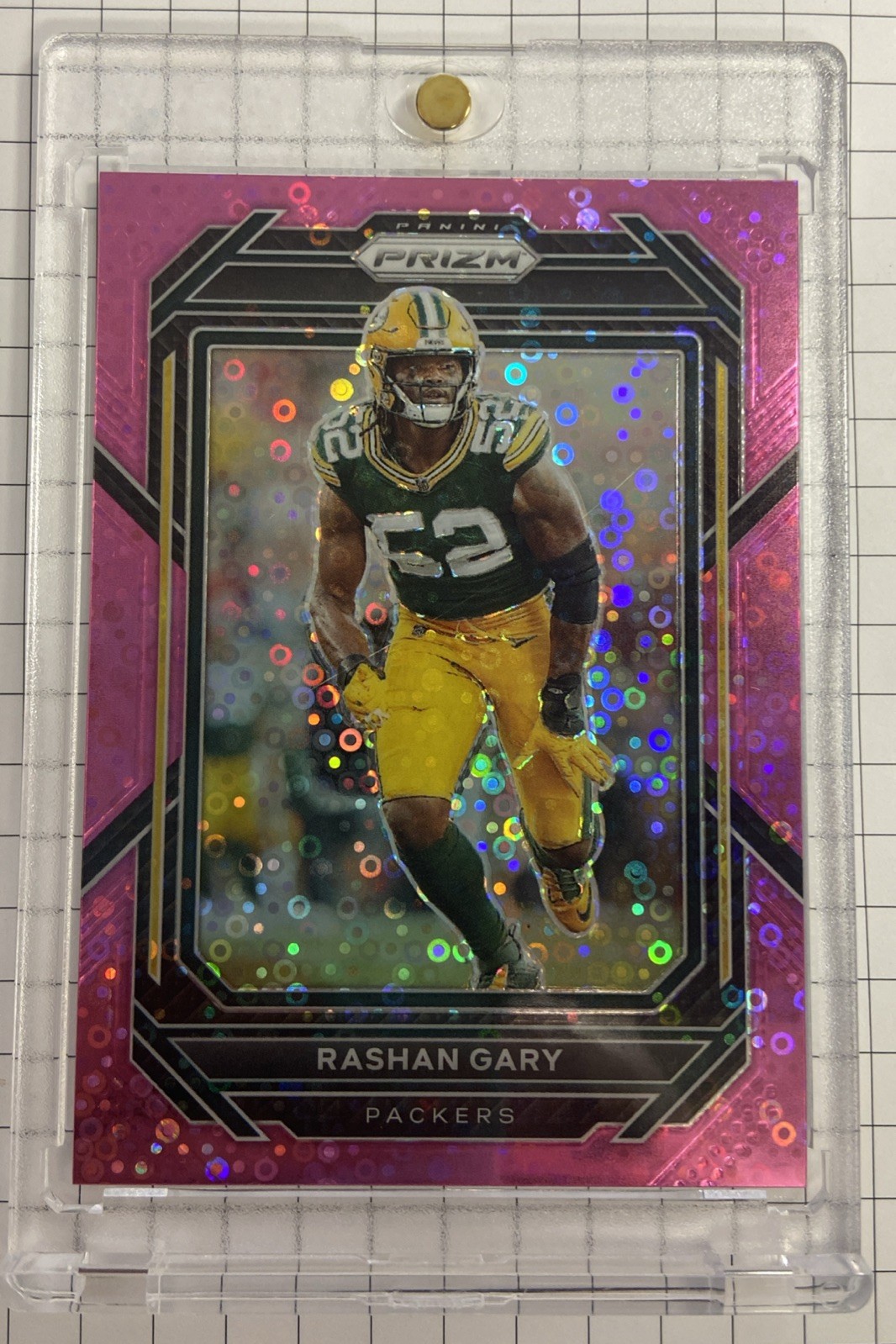 2022 Panini Prizm Rashan Gary GB Packers 2026 Dallas Cowboys Pink Bubbles 15/15