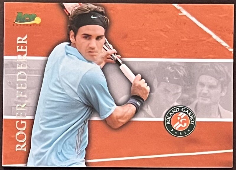 2008 ACE AUTHENTIC ROGER FEDERER #RG14 ROLAND GARROS FRENCH OPEN CHAMPIONSHIP