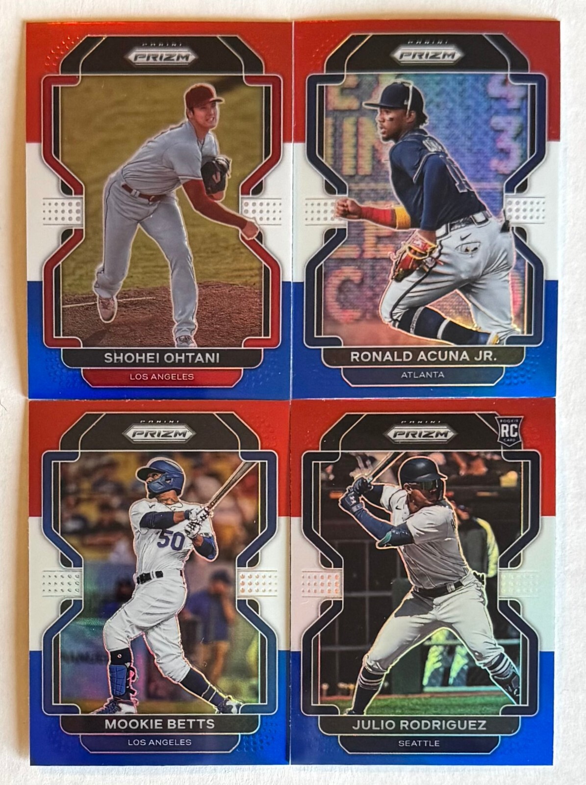 2022 Panini Prizm Baseball – RED WHITE BLUE PRIZM – You Pick / Choose