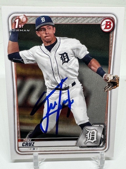 2020 Bowman Draft 1st BD-11 Trei Cruz 1st SIGNED MLB Baseball Card
