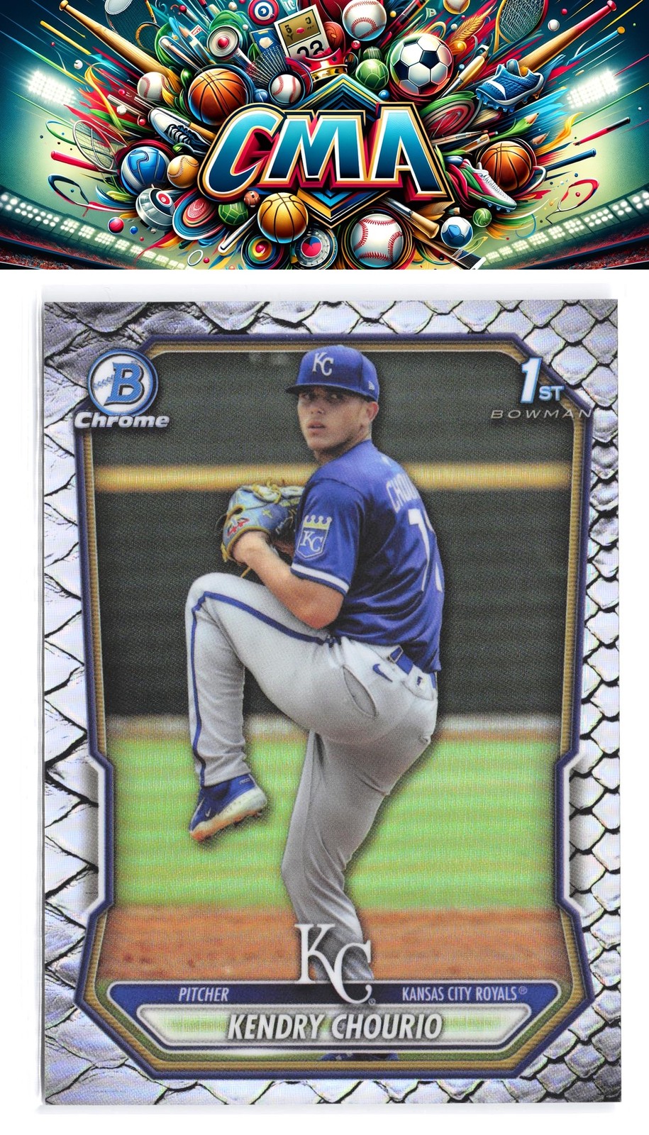 2026 Bowman #BCP-7 Kendry Chourio Chrome Prospects Reptilian Refractor