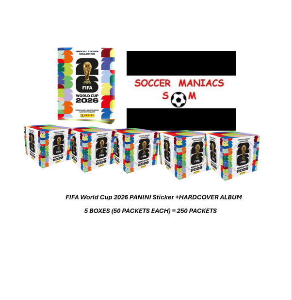 2026 Panini FIFA World Cup MEX/USA/CAN 50PKTS 5 BOXES (250 PKTS) + 1 HARDCOVER
