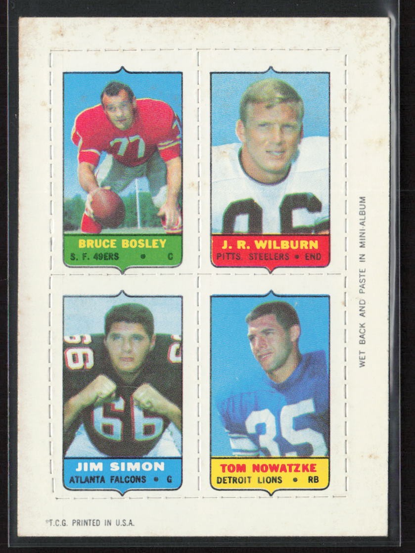 1969 Topps 4-in-1 Bosley / Wilburn / Simon / Nowatzke (VG)