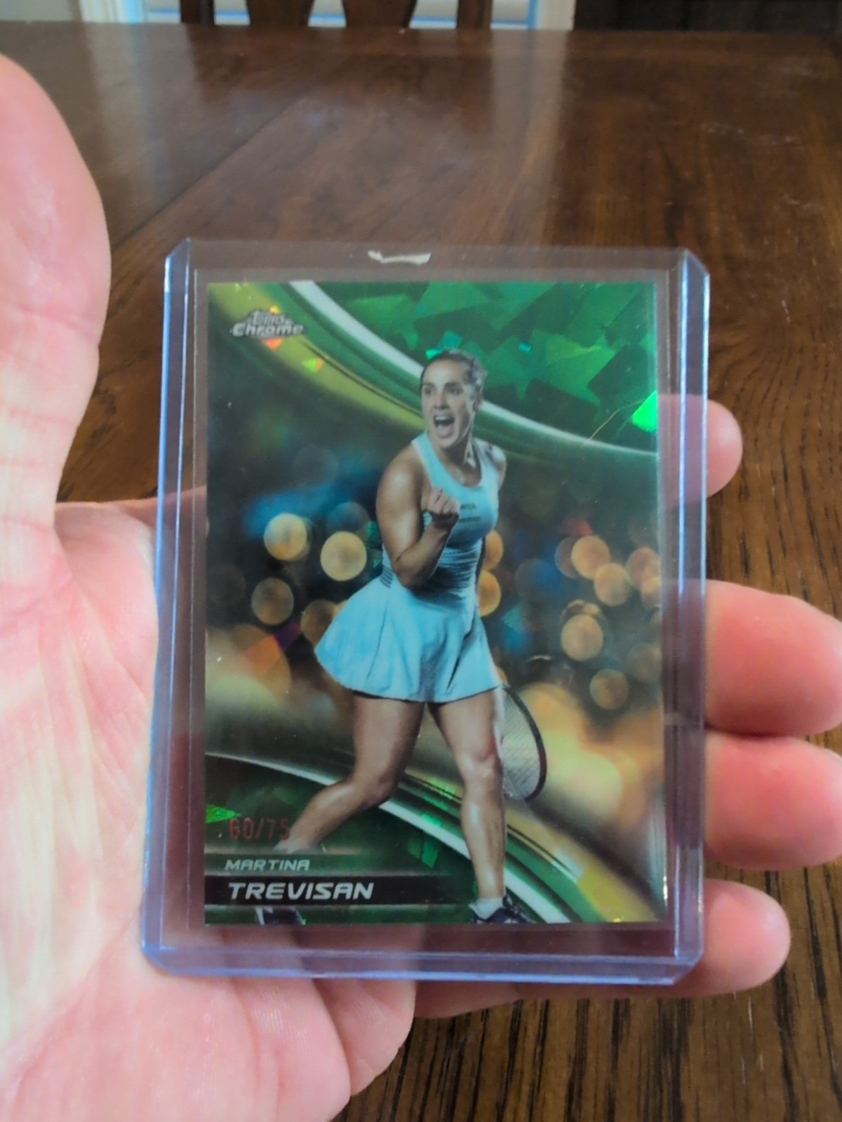 2025 Topps Chrome Sapphire Tennis Green Sapphire /75 Martina Trevisan