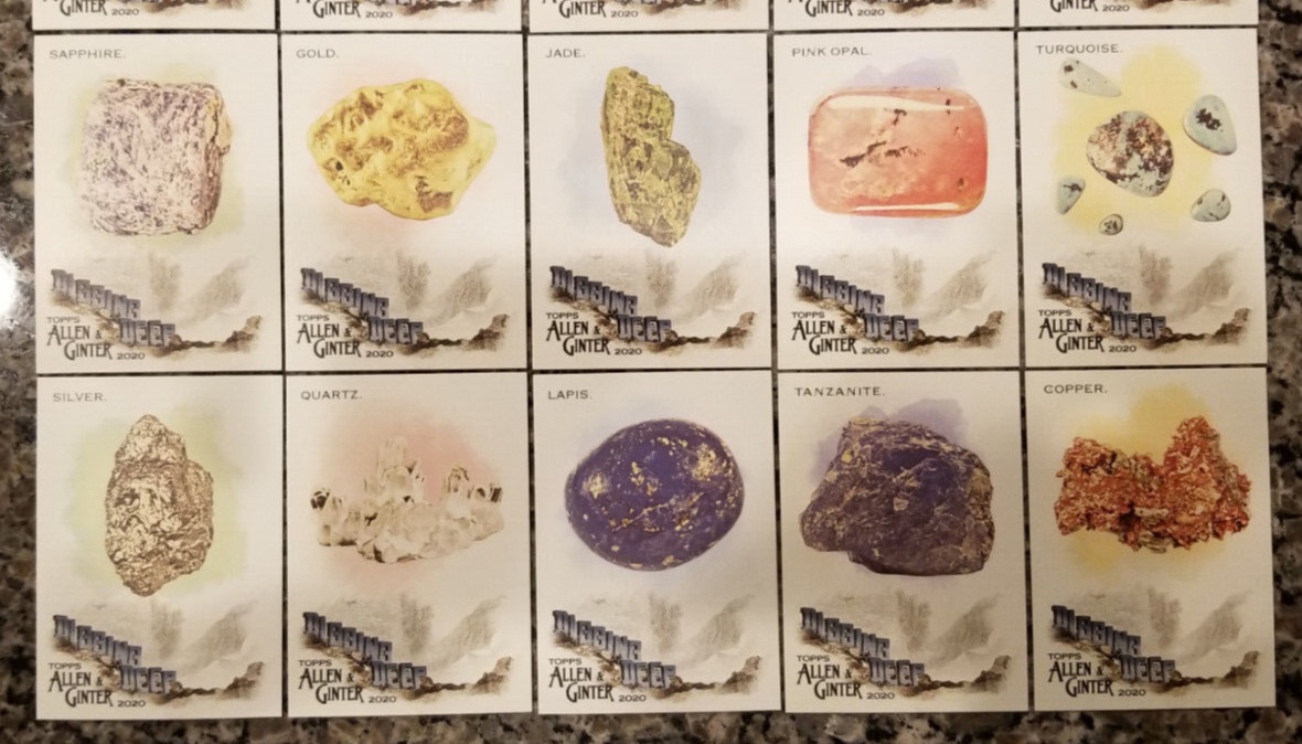 2020 Topps Allen and Ginter Digging Deep Complete Insert Set (20) Mining