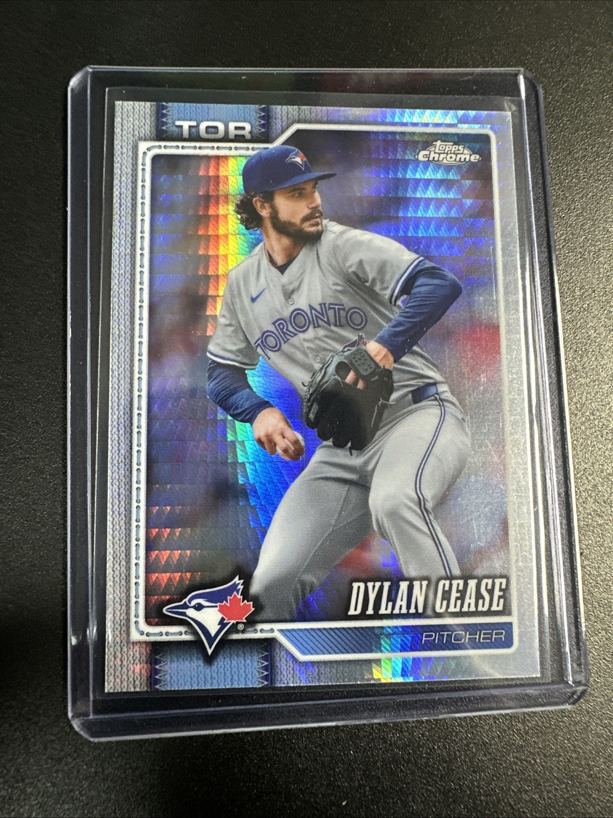 Dylan Cease 2026 Topps Chrome #208 Toronto Blue Jays Prism Refractor