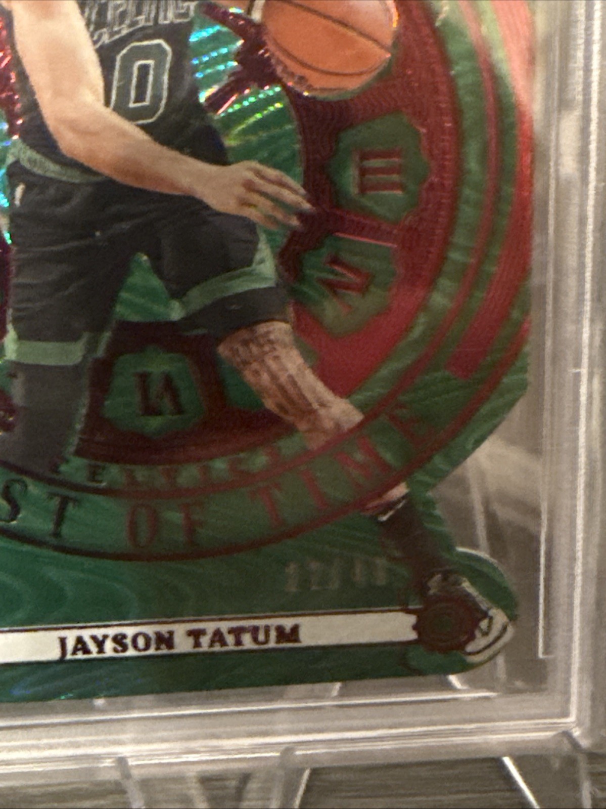 2023-24 Panini Crown Royale – Test of Time Jayson Tatum #2 Red /49 PSA 10 POP 1
