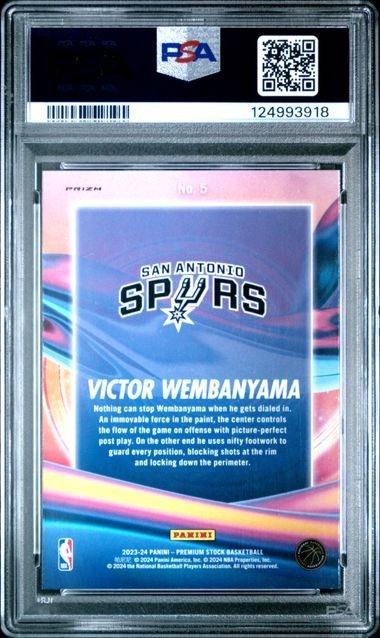 2023 Premium Stock Anti Gravity SILVER PRIZM Victor Wembanyama PSA 10 GEM RC 💎