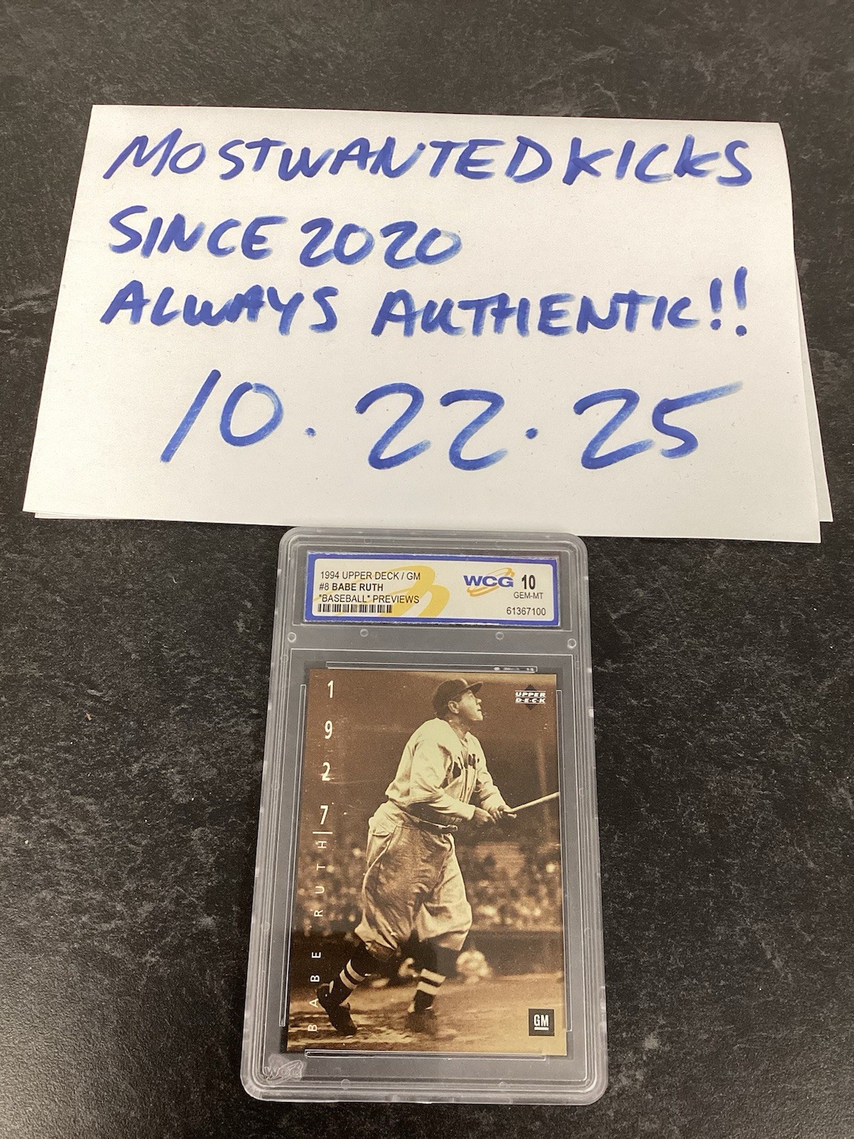 1994 Upper Deck/GM Babe Ruth #8 (Yankees) Baseball Previews Gem Mint 10 FREESHIP