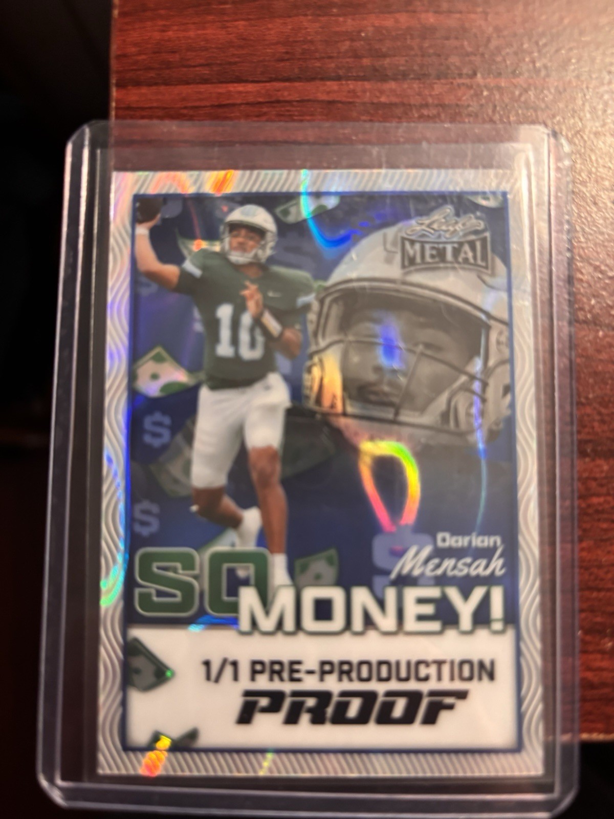 Leaf Metal So Money! Darian Mensah Football 1/1 Pre-Production Proof SUPER STAR