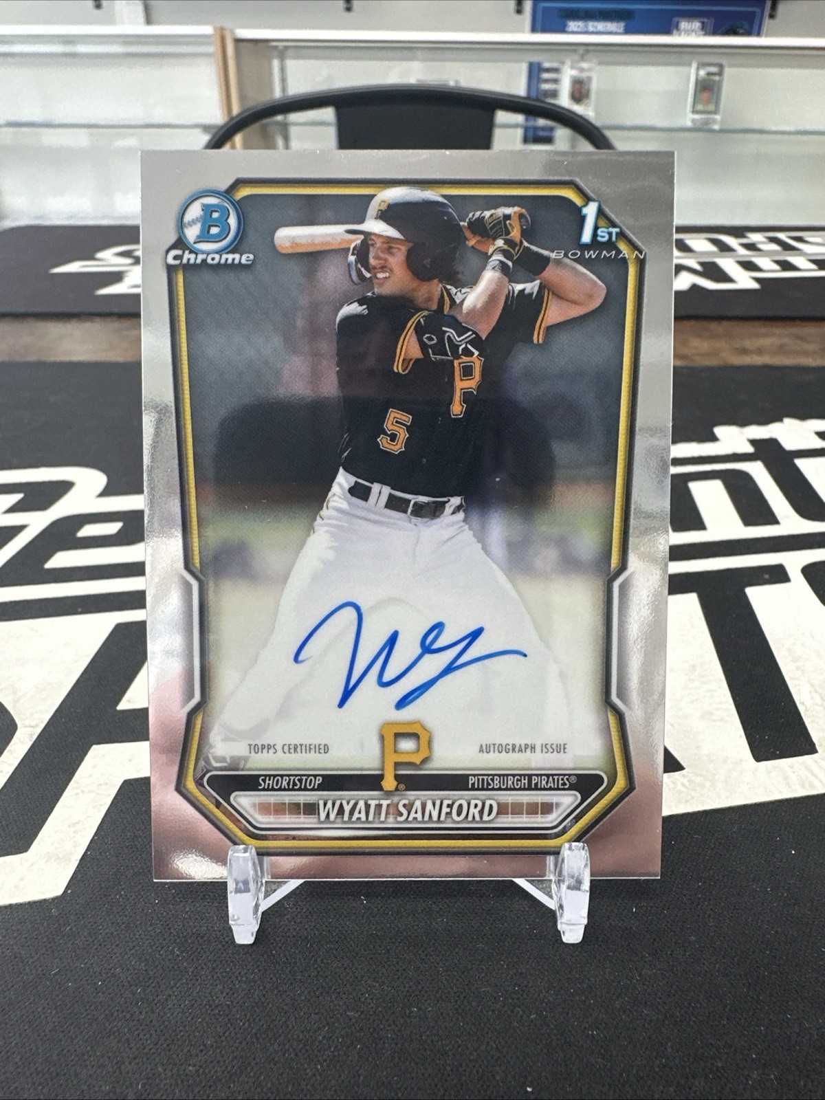 Wyatt Sanford Pittsburgh Pirates 2026 1st Bowman Chrome Base Auto #CPA-WS