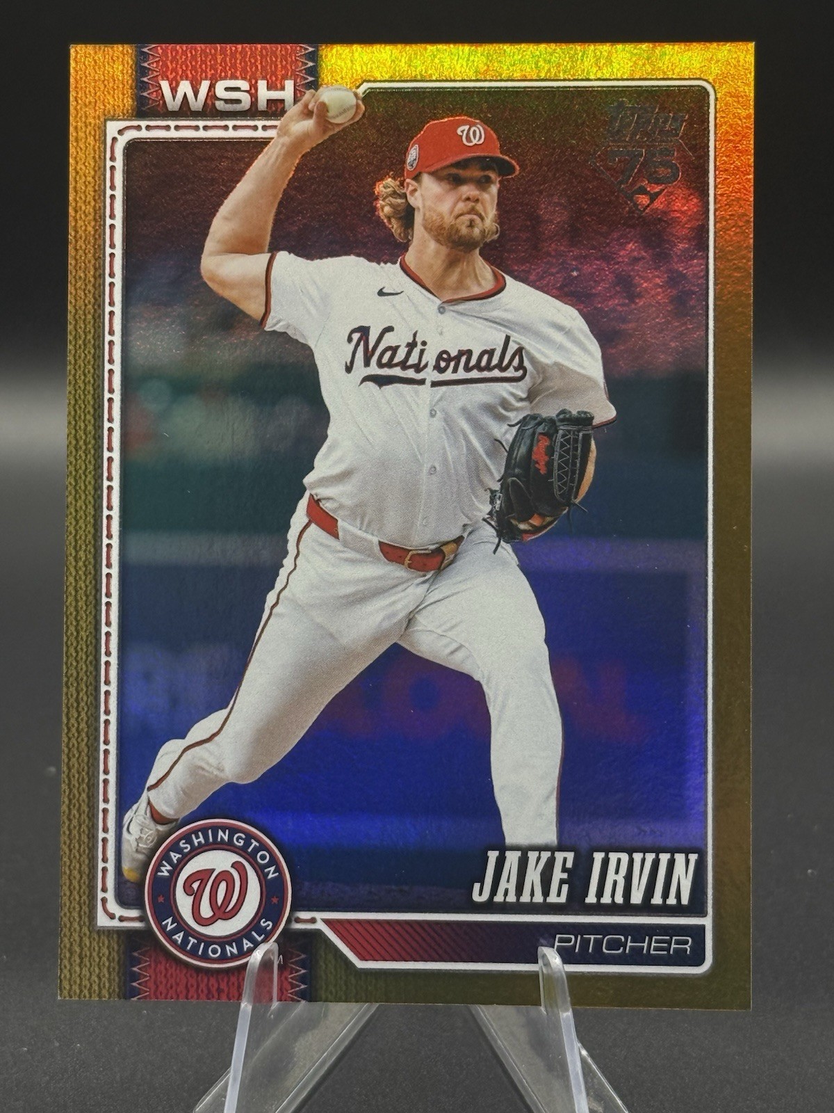 Topps 2026 Topps Series 2 Jake Irvin Nationals #487 Gold Parallel #04/50