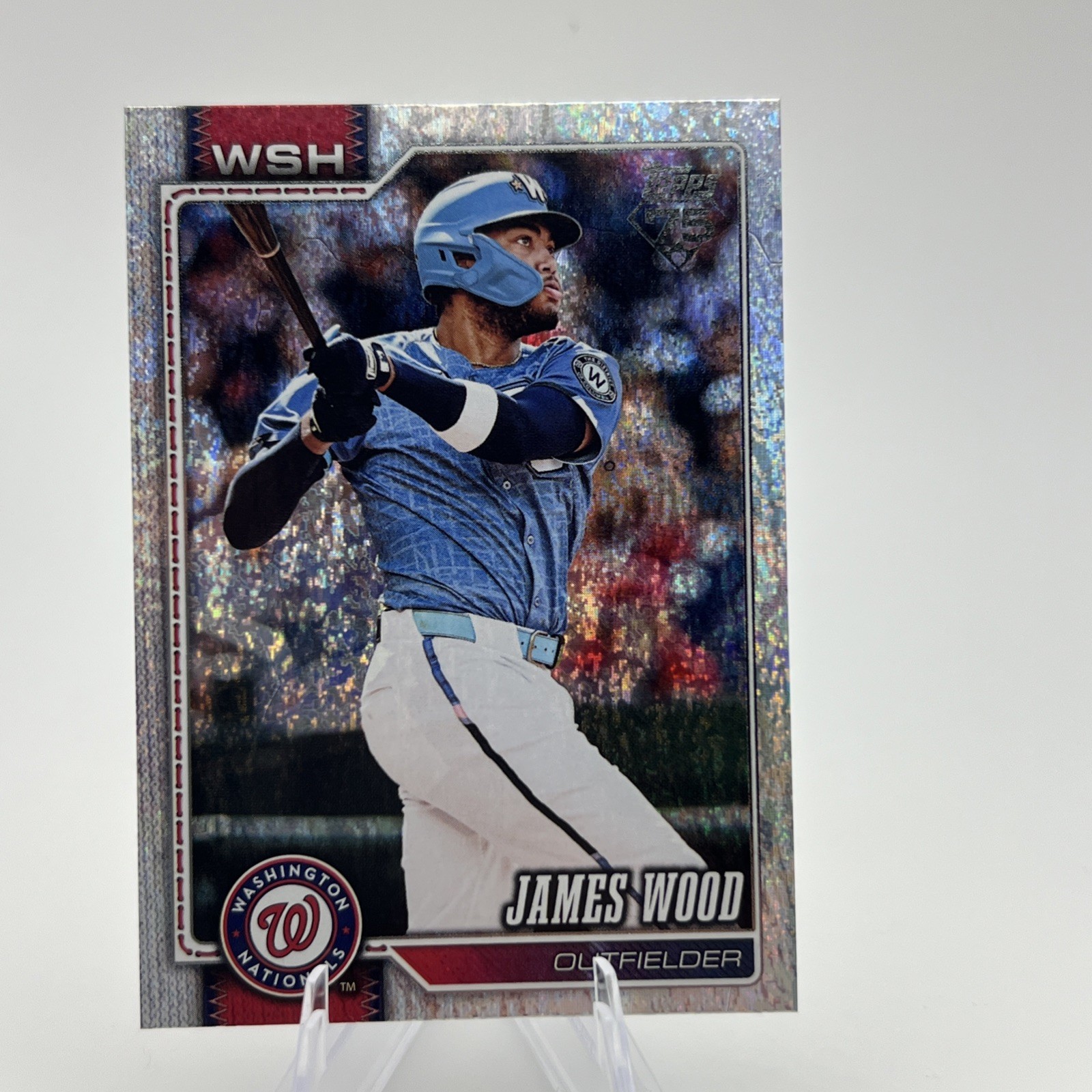 2026 Topps Series 1 James Wood #349 Sand Glitter Washington Nationals
