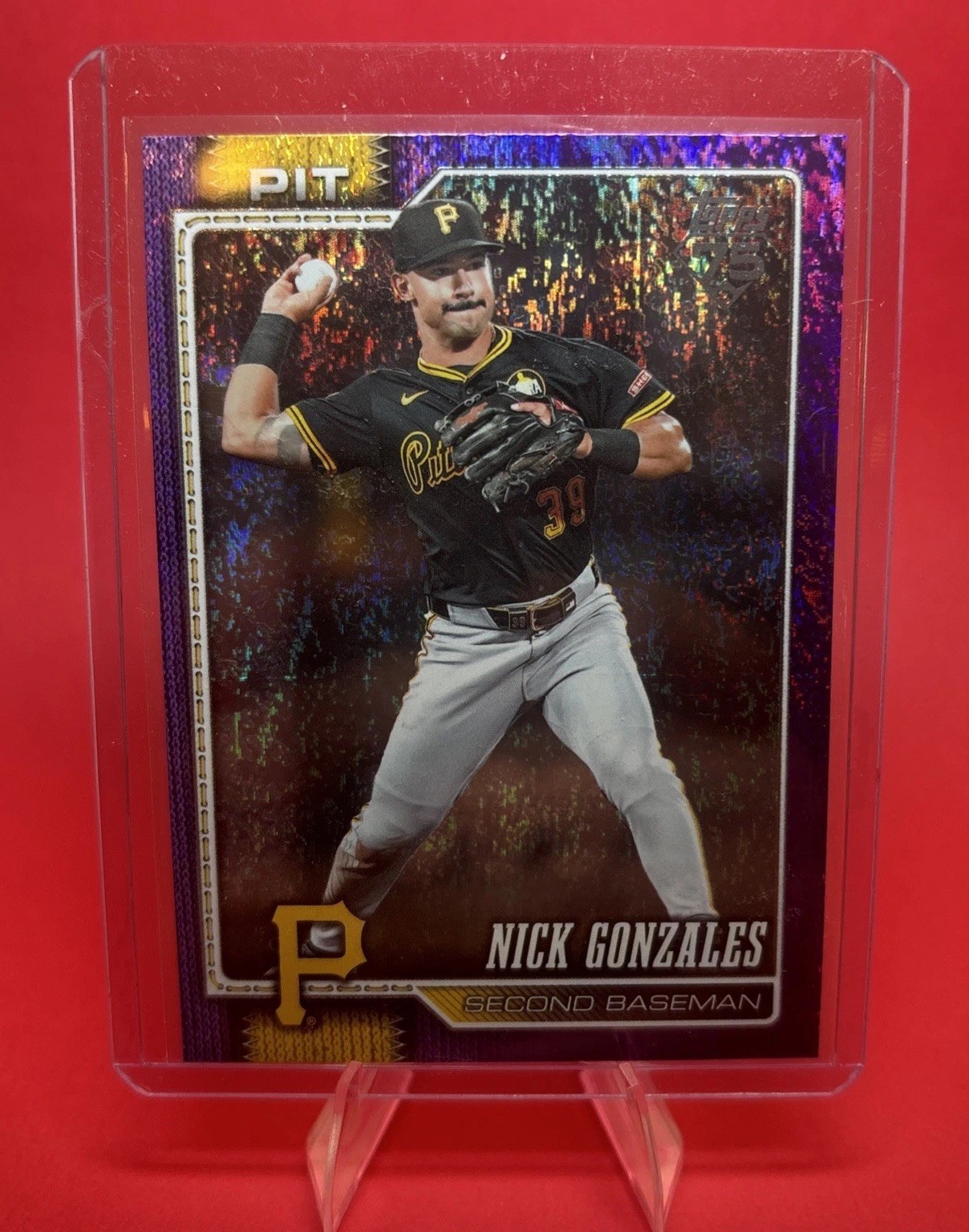 2026 Topps Series 1 Nick Gonzales Purple Holo Foil /250 #119 Pirates