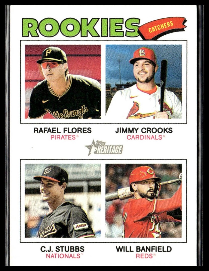 2026 Topps Heritage 376 Flores Crooks Stubbs Banfield RC Short Print SP