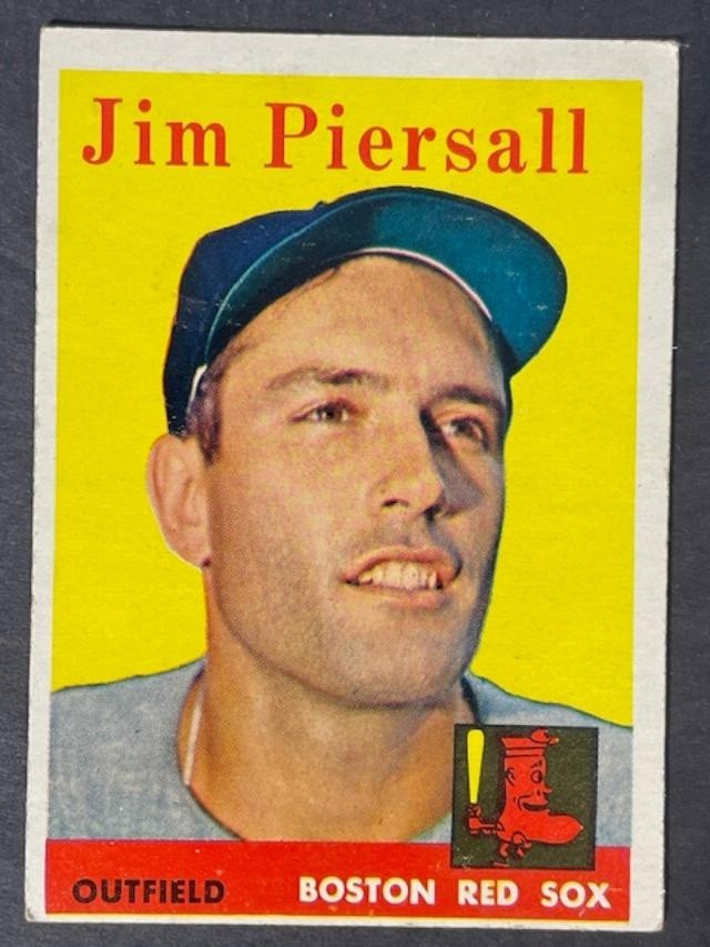 VINTAGE 1958 Topps JIM PIERSALL # 280 – EX – no creases