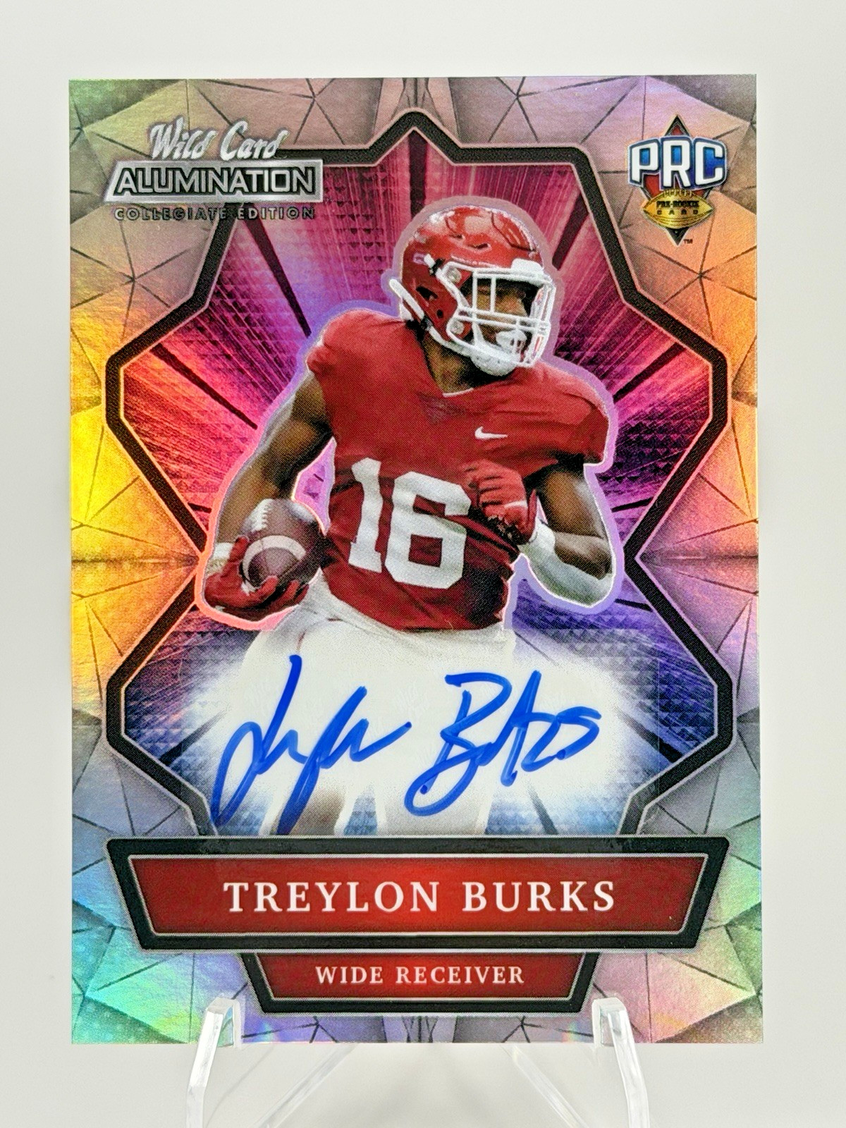 Treylon Burks 2021 Wild Card Alumination Collegiate Edition Auto #ANBC-A