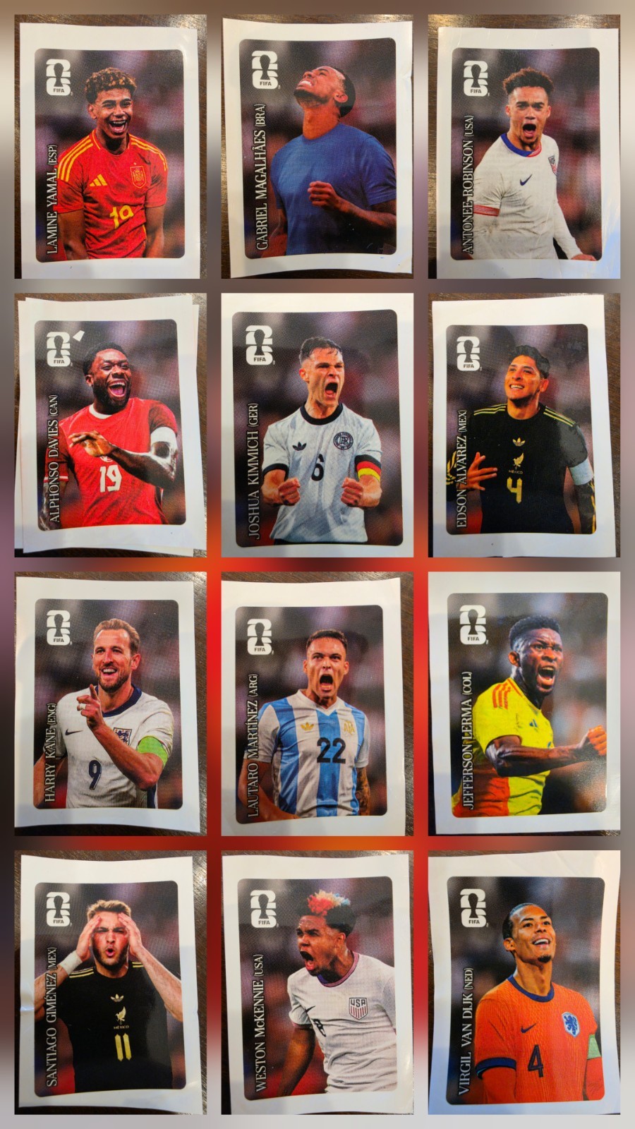 Panini 2026 FIFA World Cup Coca Cola Stickers COMPLETE SET of 12 USA Ver. Soccer