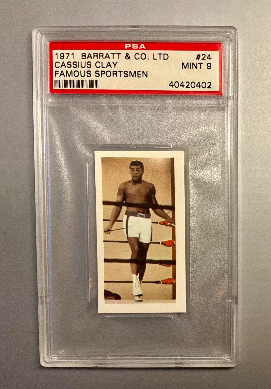 Cassius Clay Muhammad Ali 1971 Barratt GOLDFLAKE PSA 9 MINT ROOKIE RC 🔥