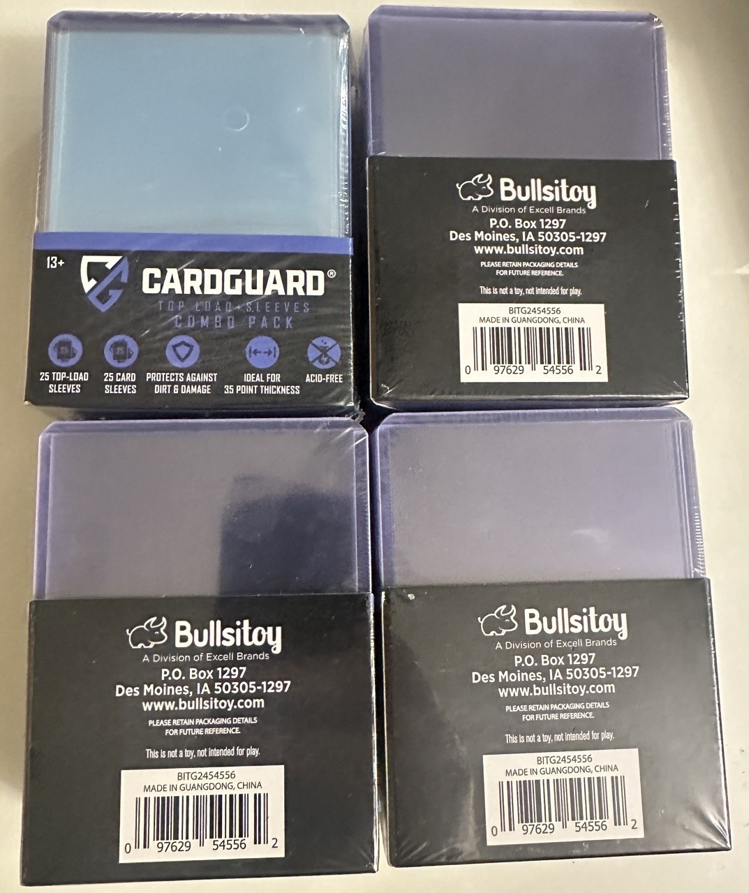 CardGuard Combo Pack 25 top load and 25 Sleeves Acid Free 35 Pnt ( 4 ) PACK