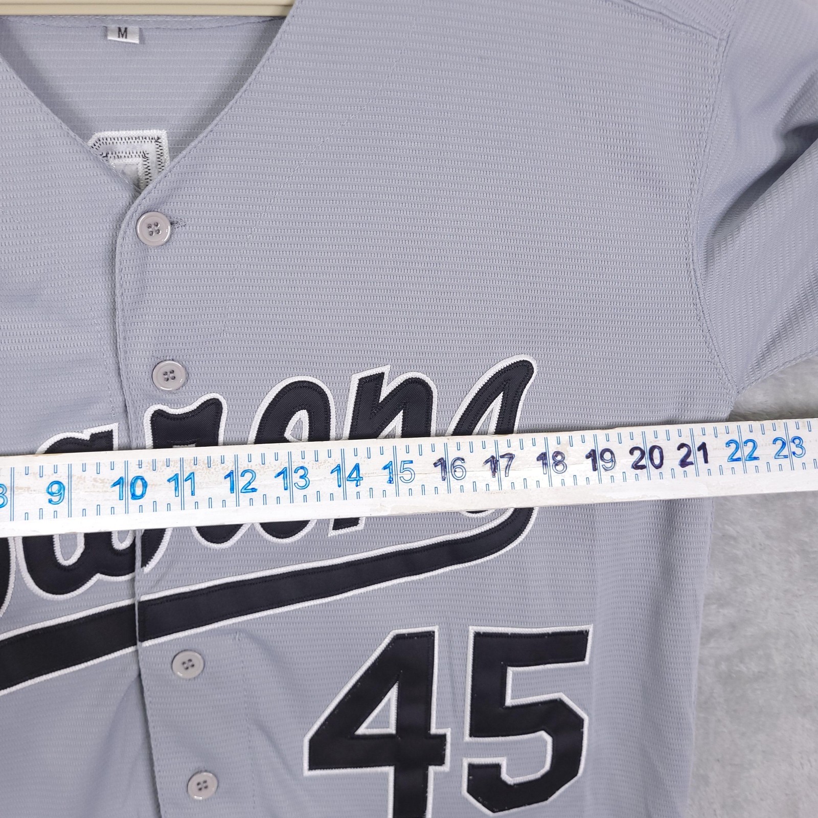 Birmingham Barons Shirt Mens Medium Gray MILB Baseball Jersey Jordan 45