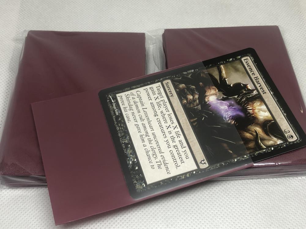 Lenayuyu 300pcs Winered Deck Protector Standard MTG Card Sleeves 66x91mm Matte