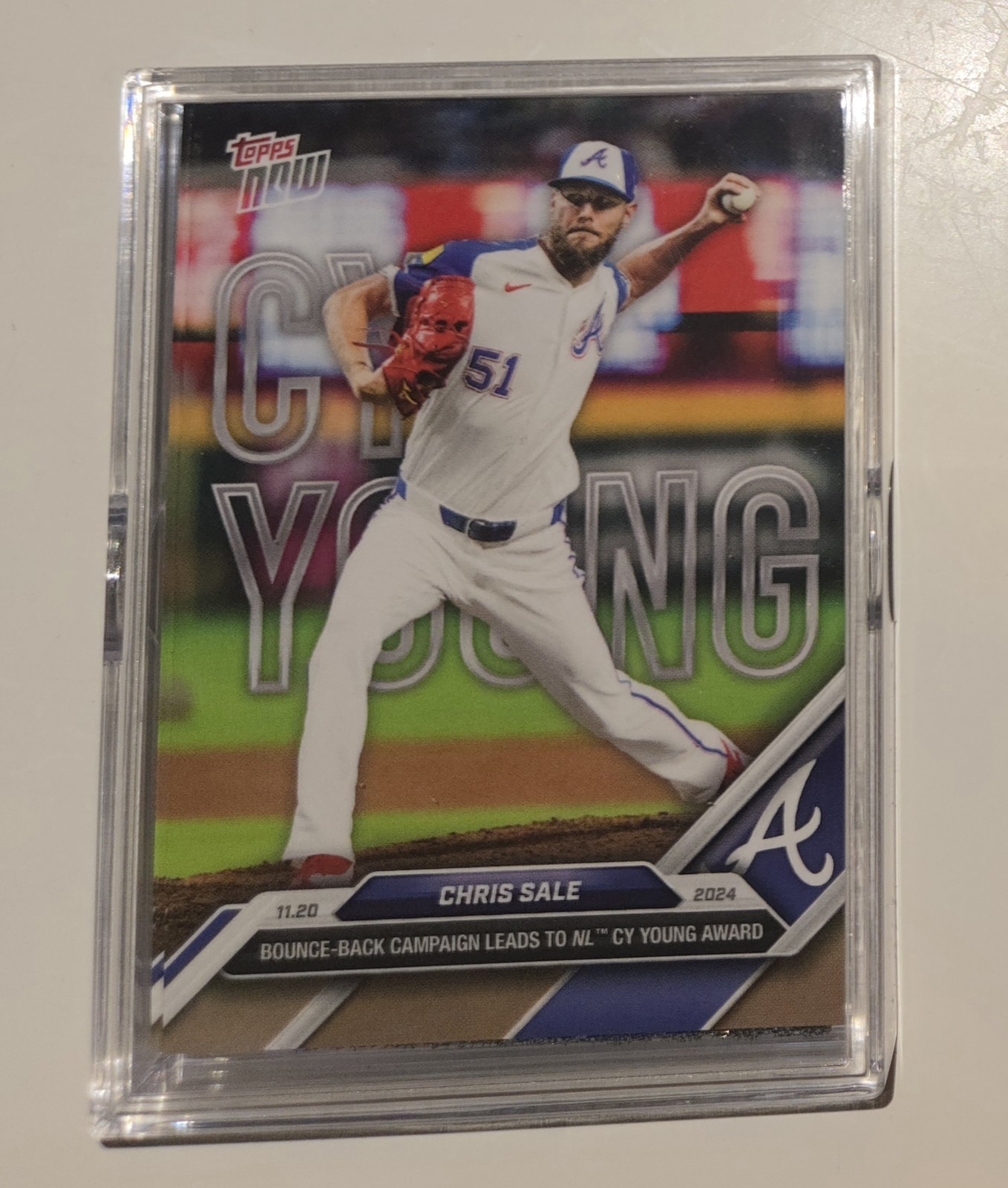 2024 Topps Now Chris Sale OS-4 Cy Young Atlanta Braves