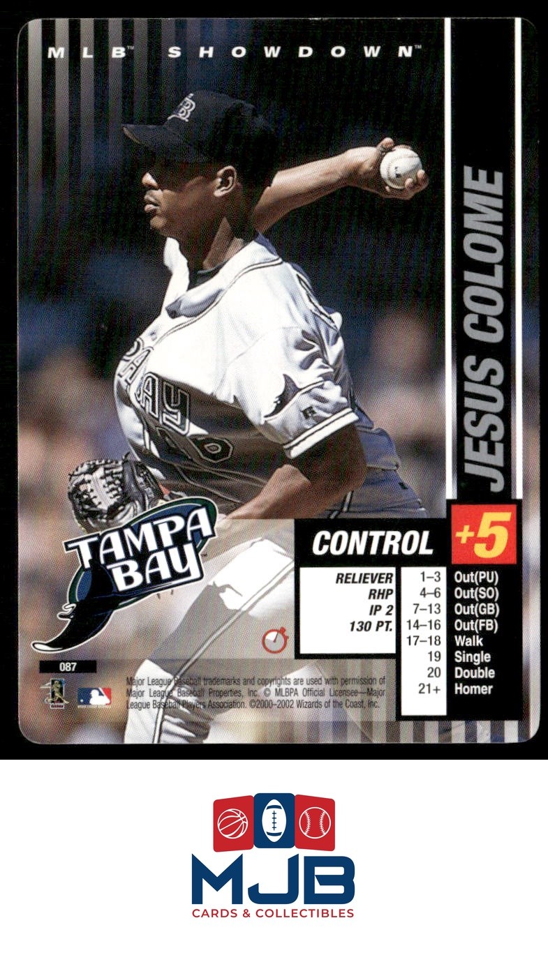 2002 MLB Showdown Trading Deadline Jesus Colome #087 Tampa Bay Devil Rays