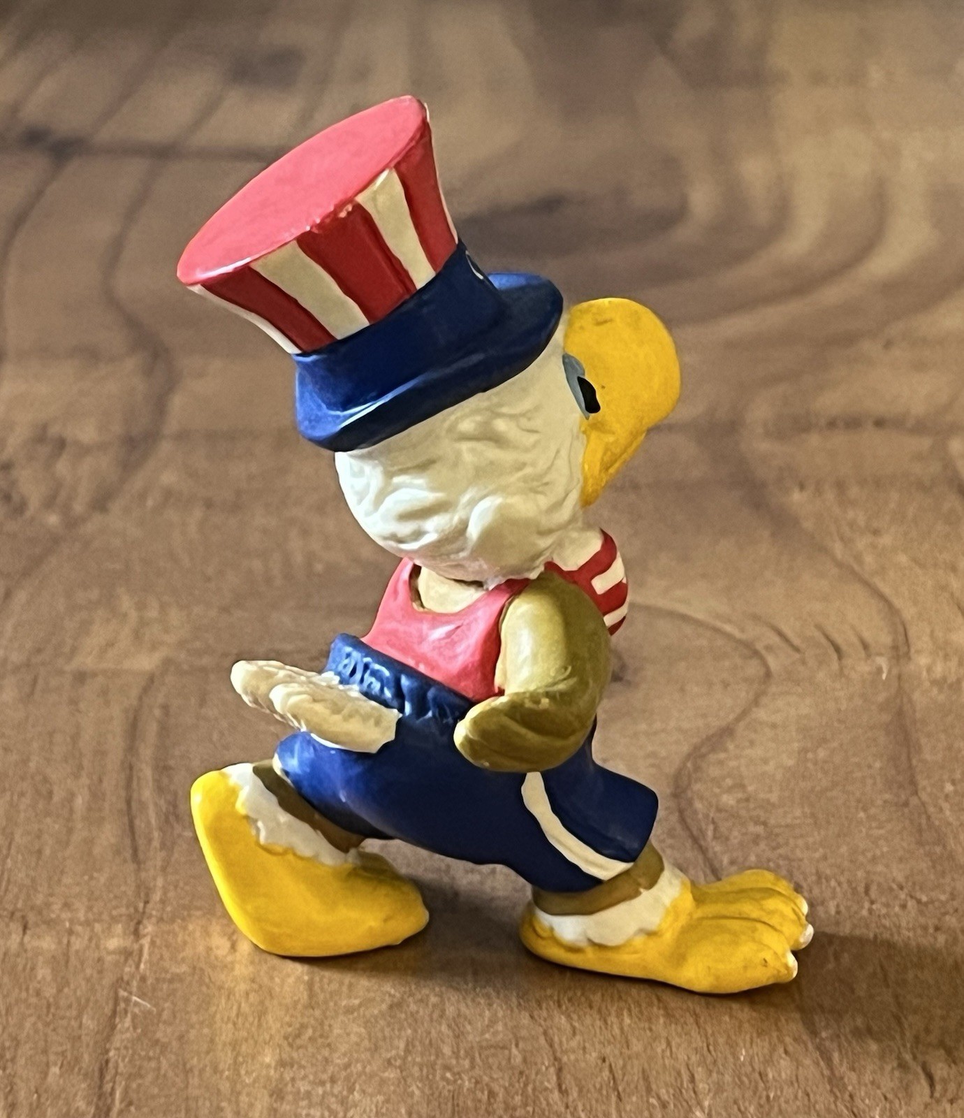 Olympics Mascot Sam The Eagle PVC Figure Patriotic Top Hat Bow Tie Hong Kong