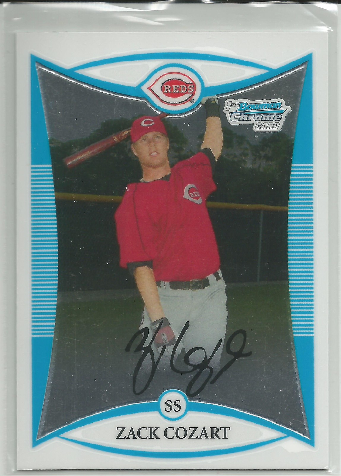Zack Cozart Cincinnati Reds 2008 Bowman Chrome Prospects Card