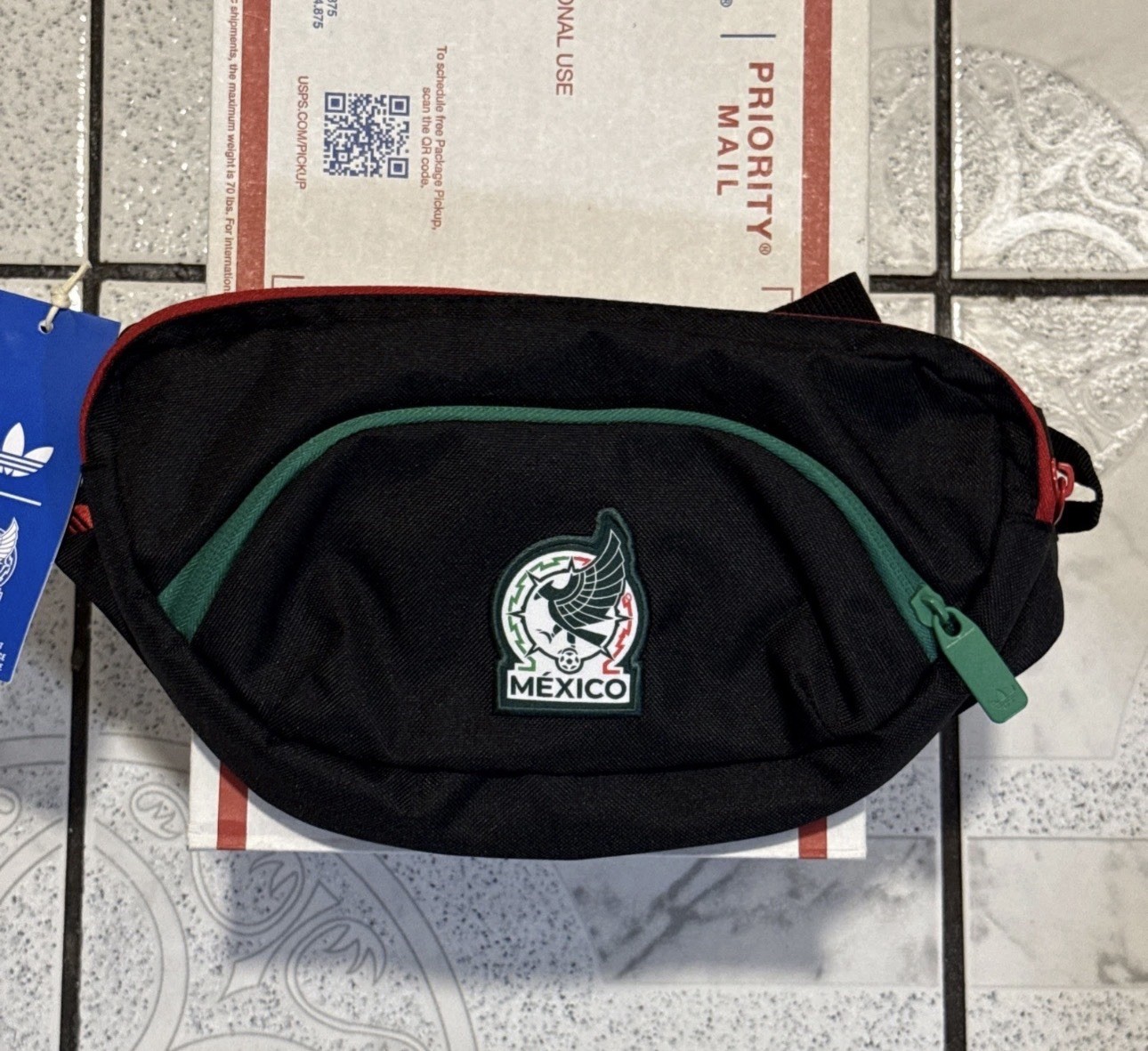New Adidas Mexico National Team FMF 2026 Fanny Pack Waist Bag Black KD1768