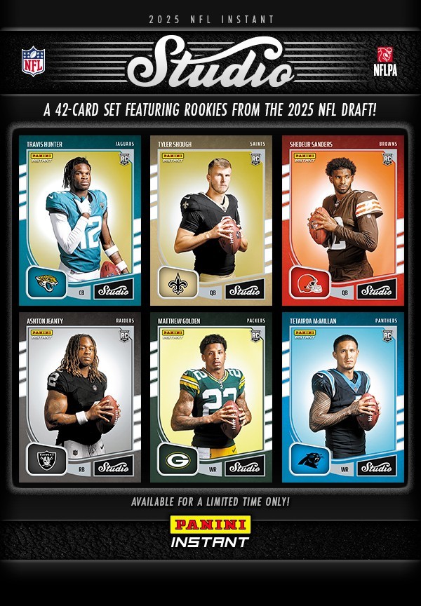 2025 NFL INSTANT STUDIO ROOKIES SET – 42 cards Base Set On Hand Limited PR367