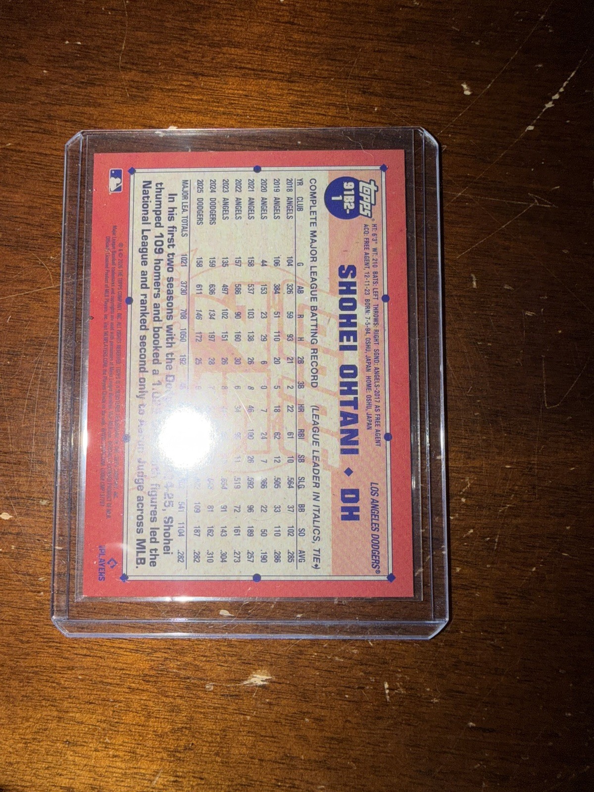SHOHEI OHTANI 2026 TOPPS SERIES 2 – 91 B2-1 PINK CRACKLE DODGERS