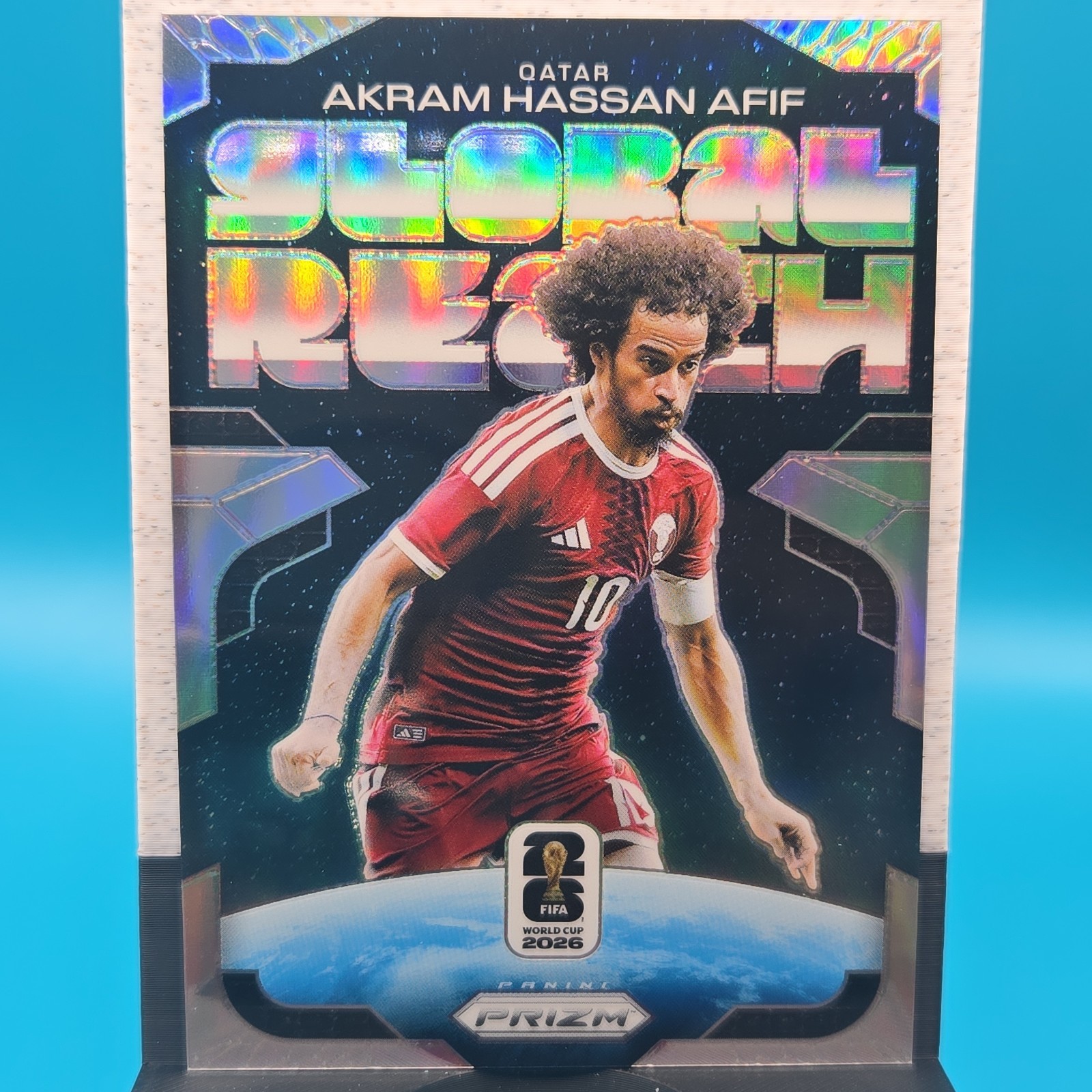 2026 Panini Prizm FIFA World Cup Global Reach #17 Akram Hassan Afif, Qatar