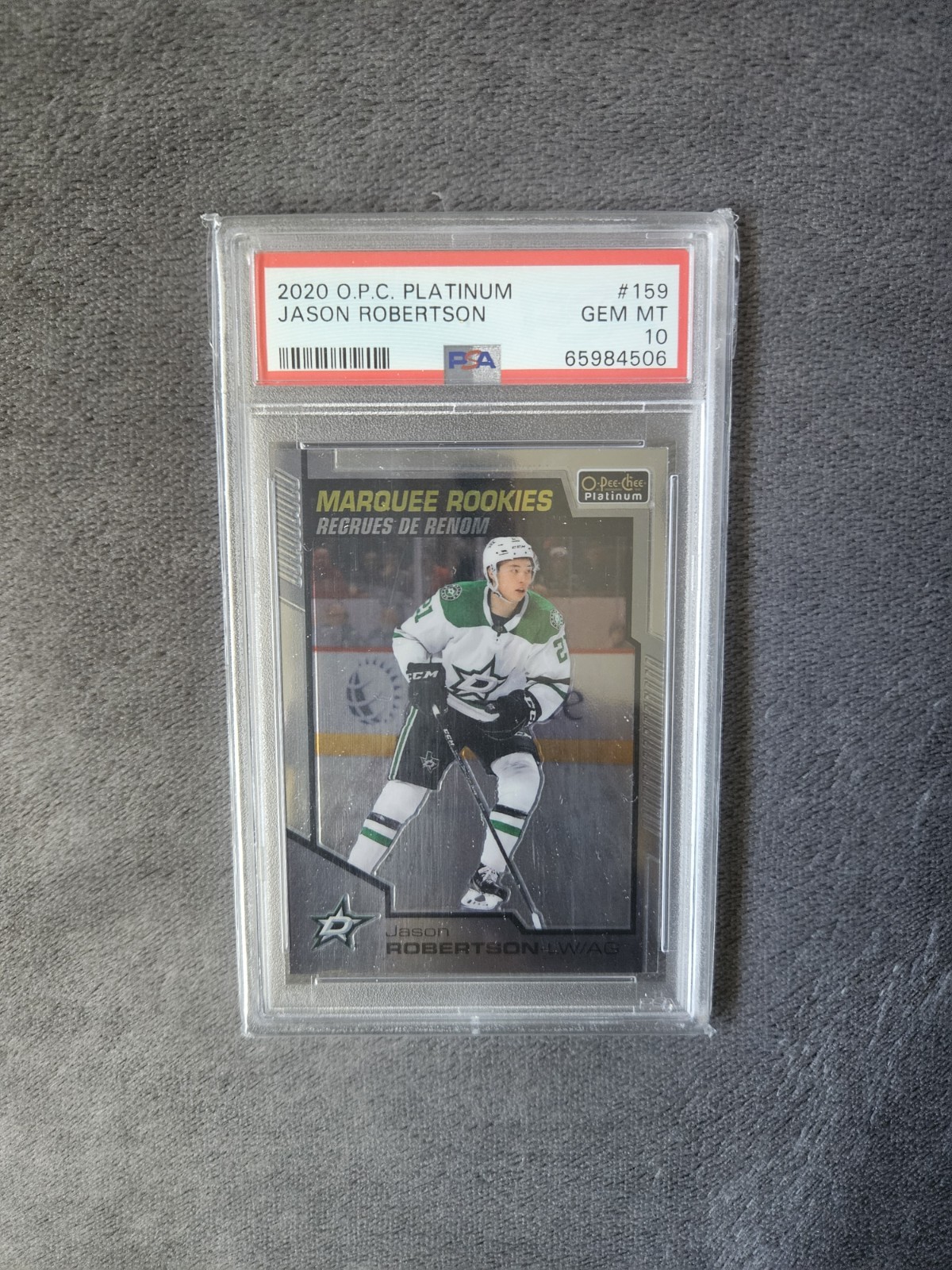 Jason Robertson 2020 O.P.C. Platinum Marquee Rookies. PSA 10