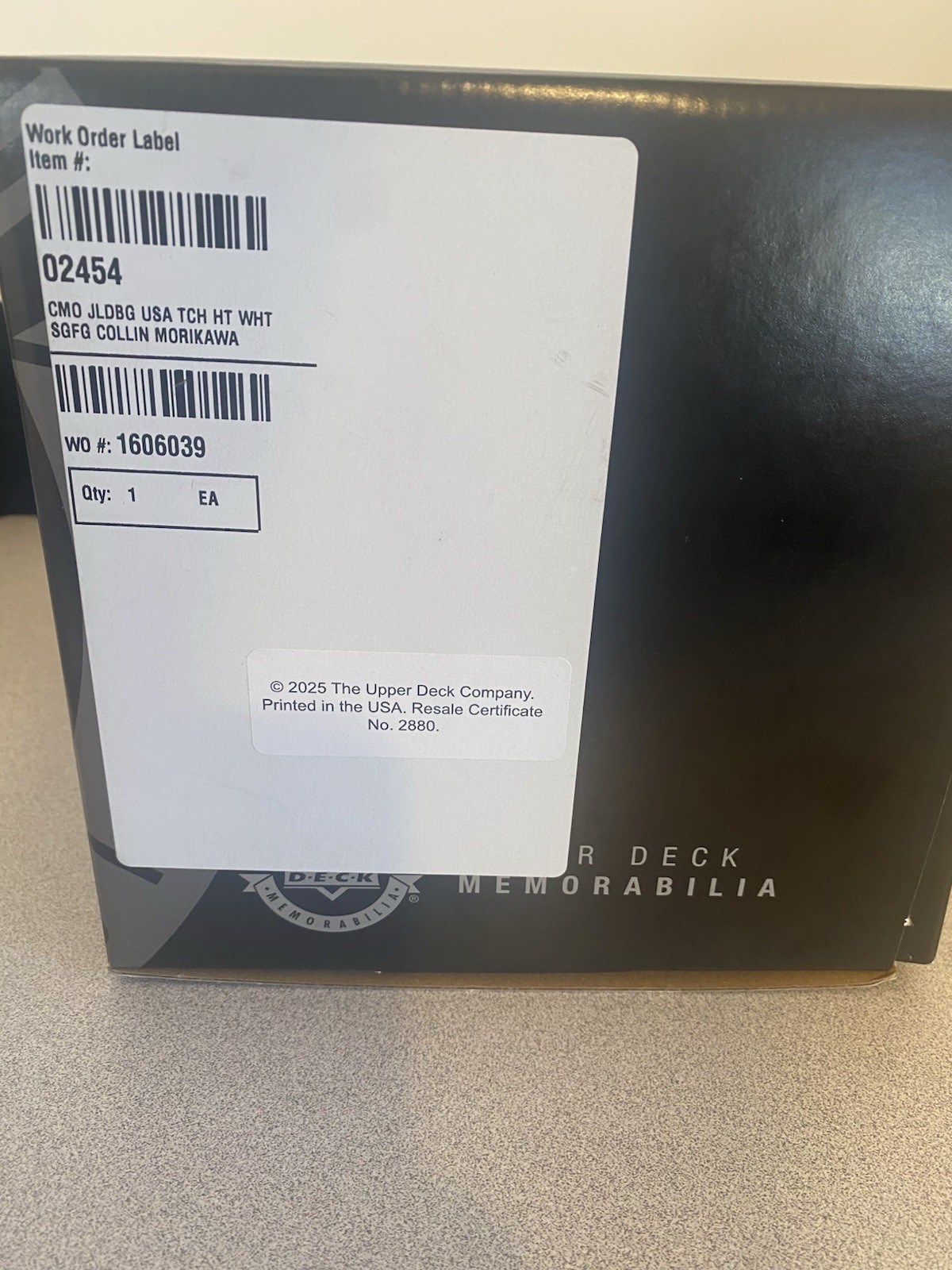 Collin Morikawa UDA Upper Deck Signed Autographed Auto White Hat USA 1/25 Box