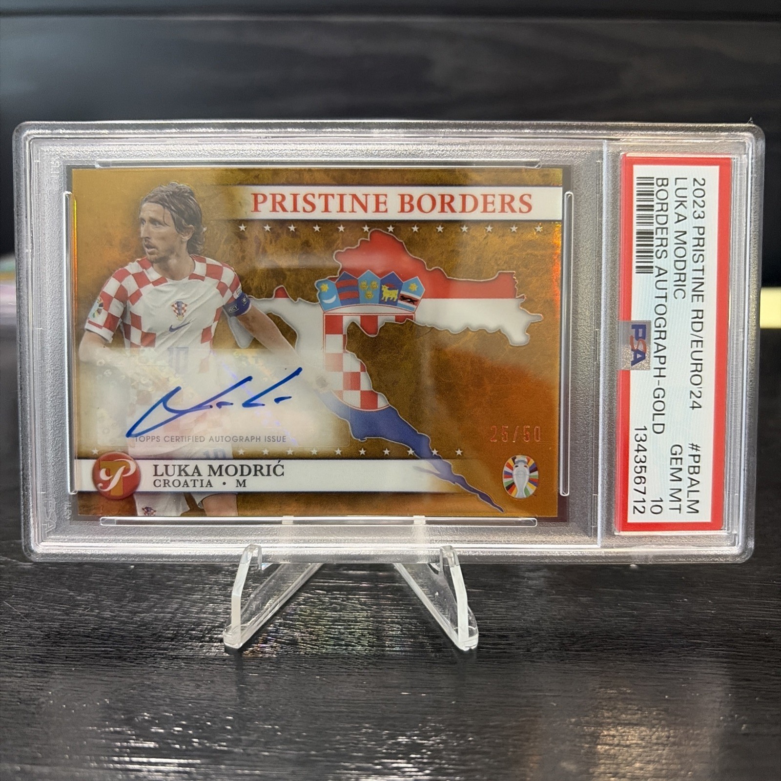 2023 Topps Pristine Luka Modric PBA-LM Pristine Borders Auto /50 PSA 10