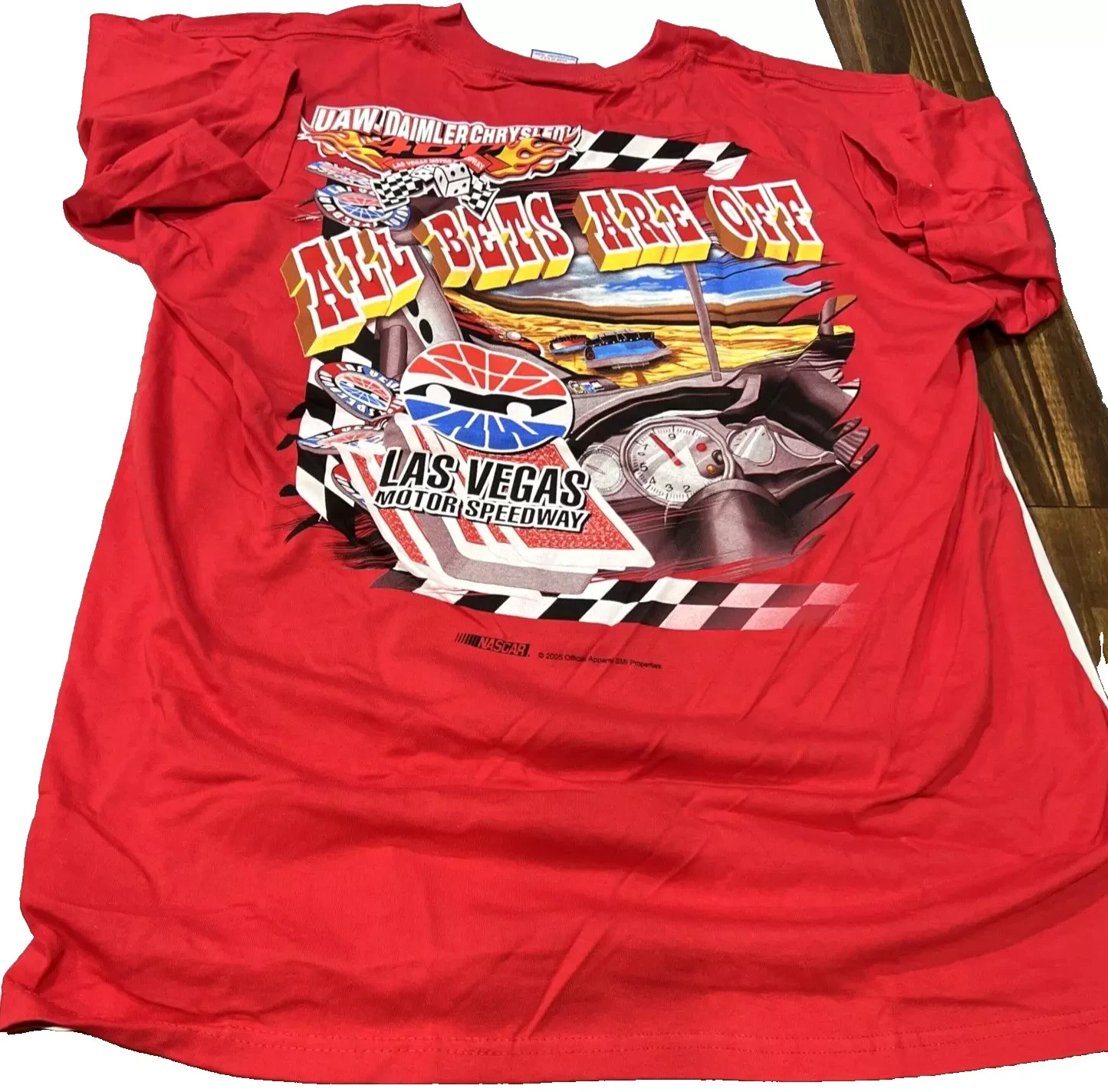 Vintage NASCAR Racing Shirts Las Vegas (Old Venders Stock) (4-Pack) (Size Large)