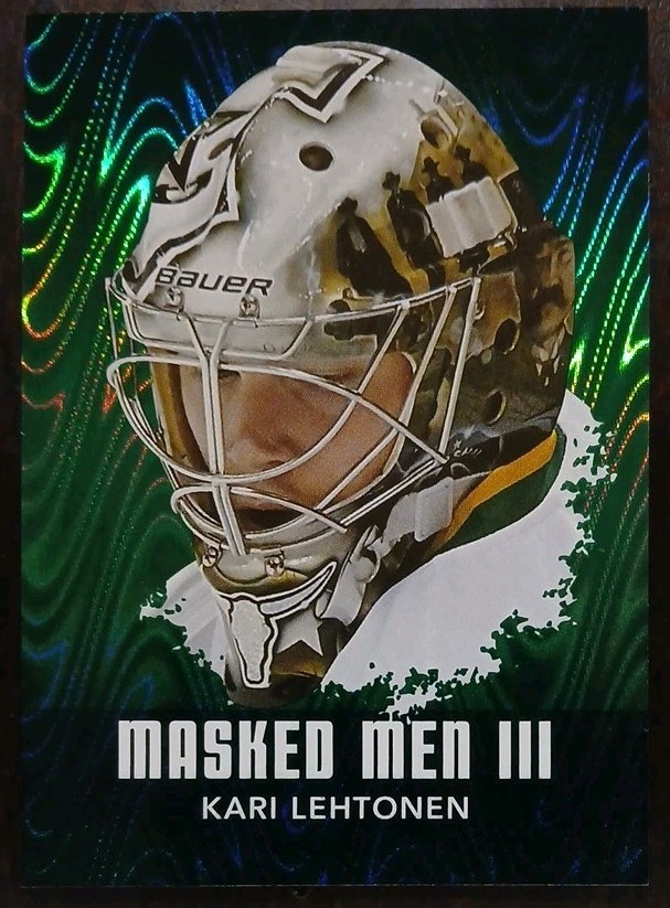 2010 – 2011 ITG Masked Men III Kari Lehtonen Emerald 1/1 #MM-30 Hockey Card