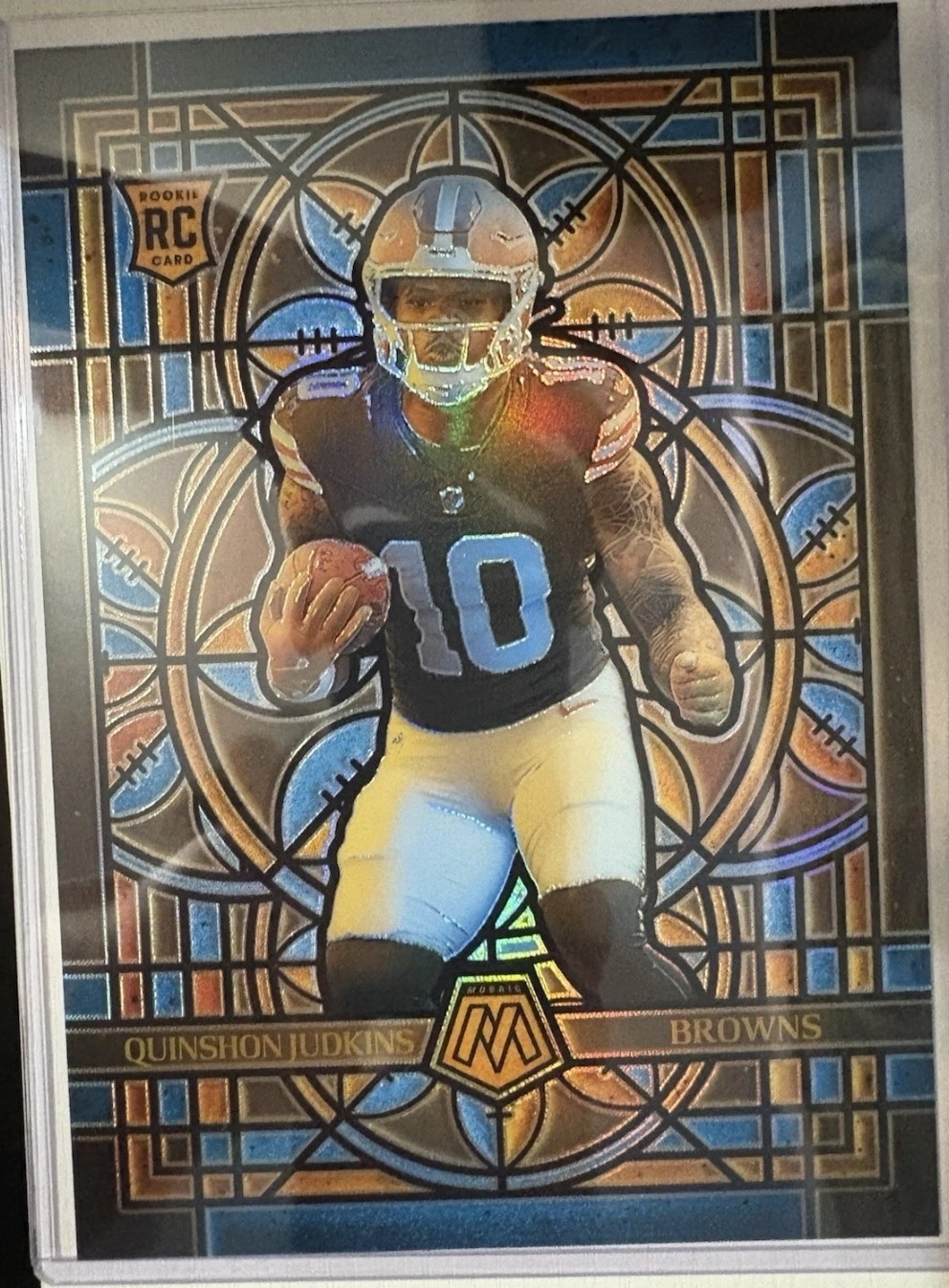 2025 Mosaic Quinshon Judkins #6 Stained Glass Jumbo SSP Rookie Case Hit Browns
